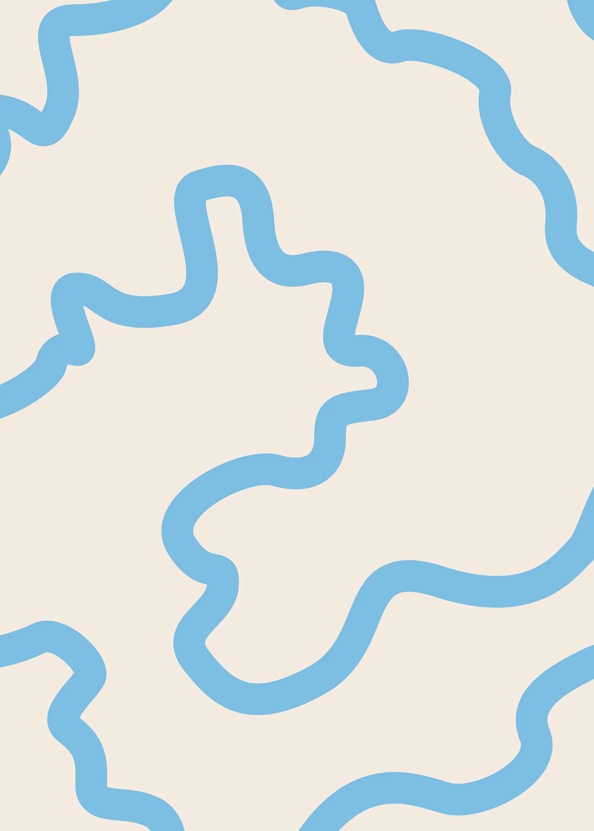 Blue Contour Poster 0