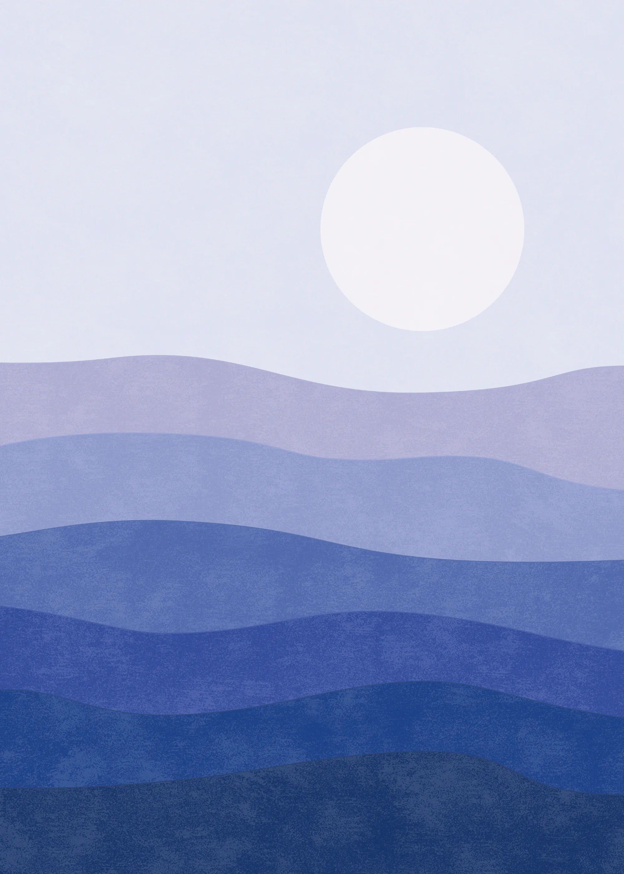 Navy Ruhige Wellen Poster 0