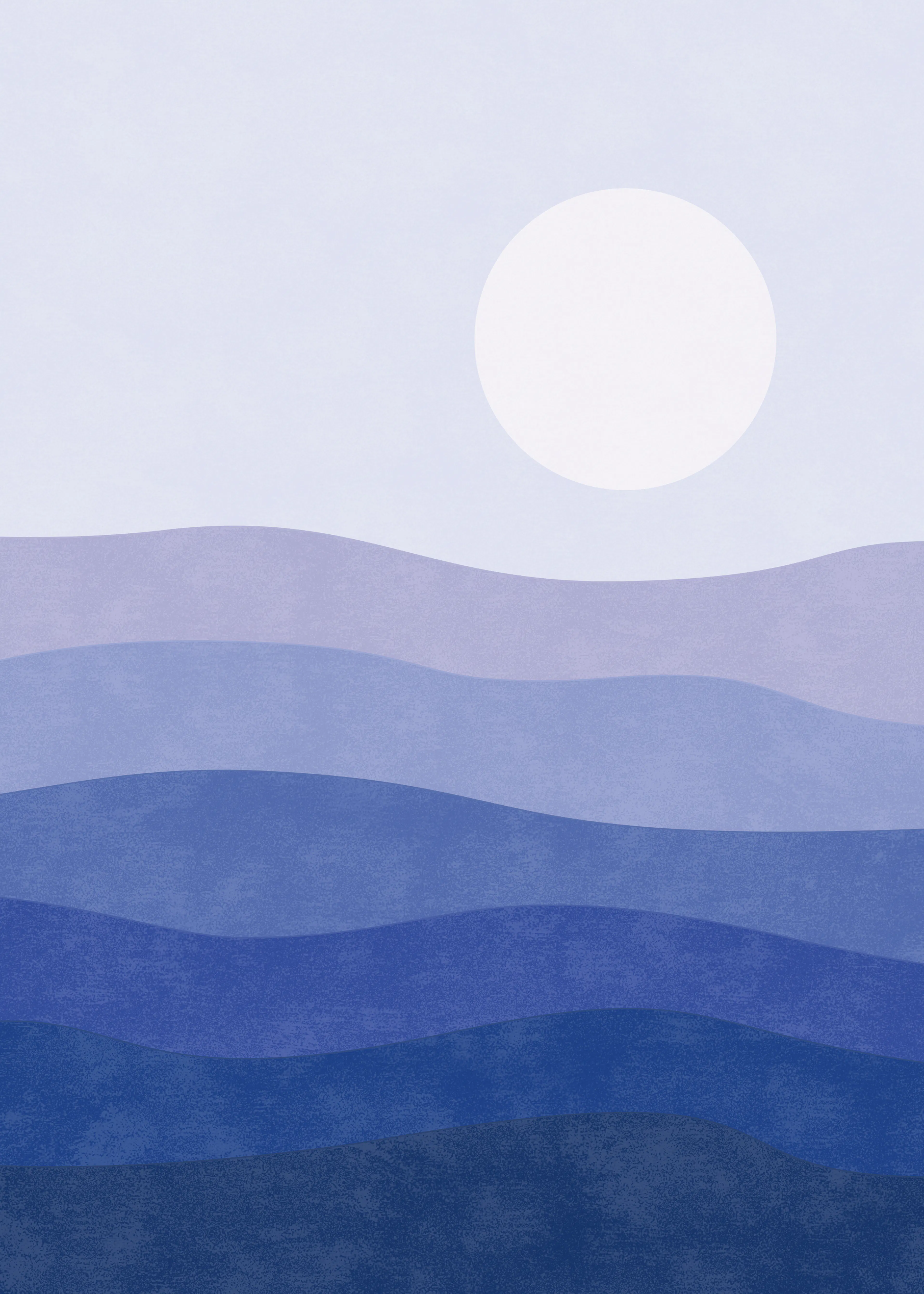 Navy Serene Waves Poster 0