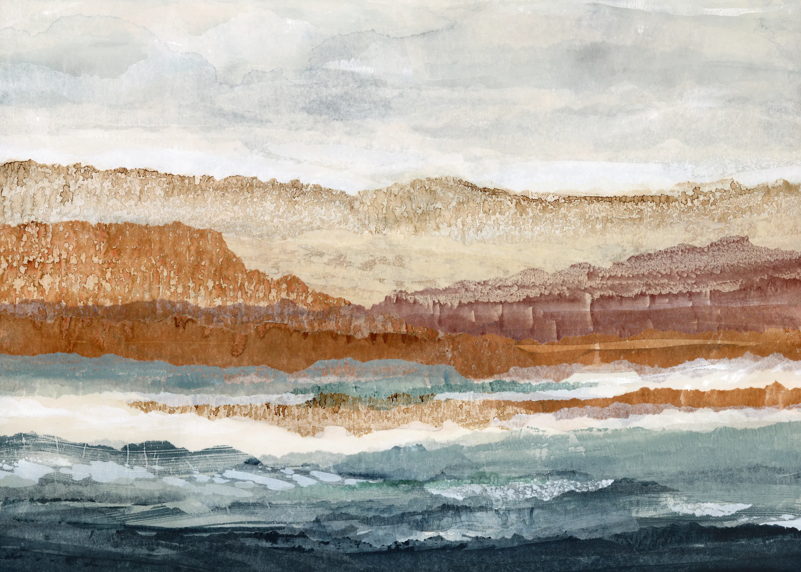 Blue Earth Tones Poster 0