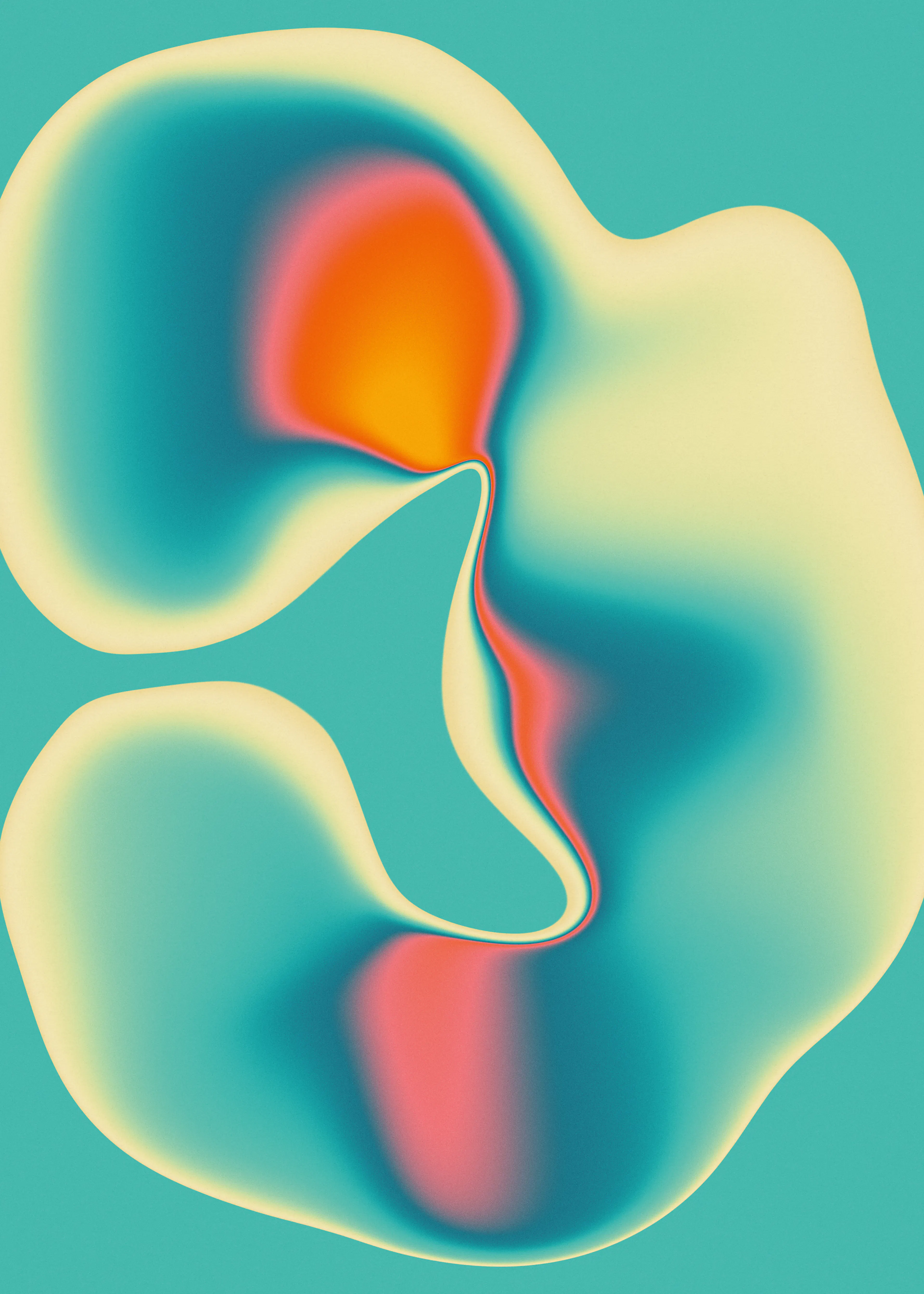 Blue Vibrant Abstract Poster 0