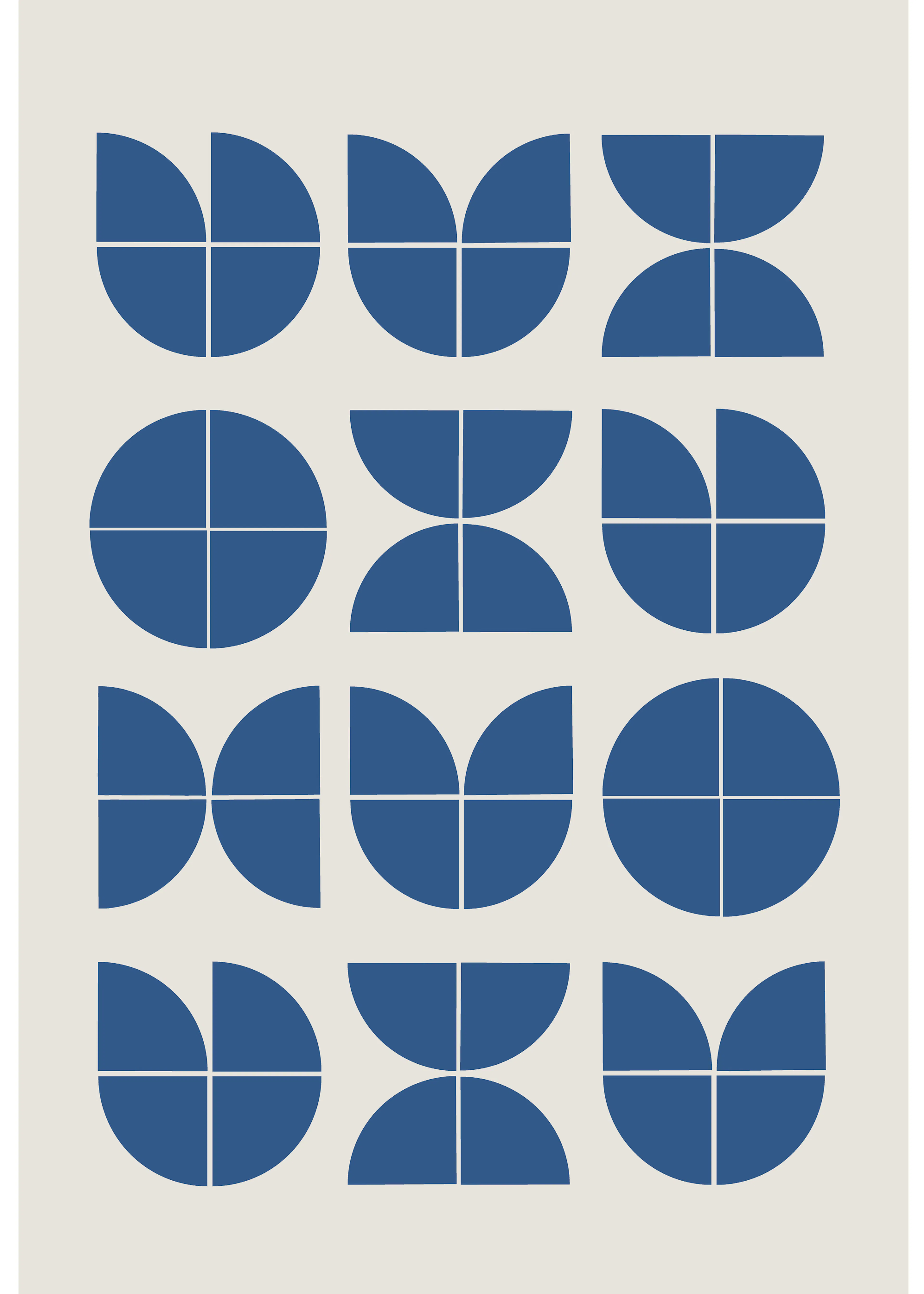 Indigo Geometric Harmony Poster 0