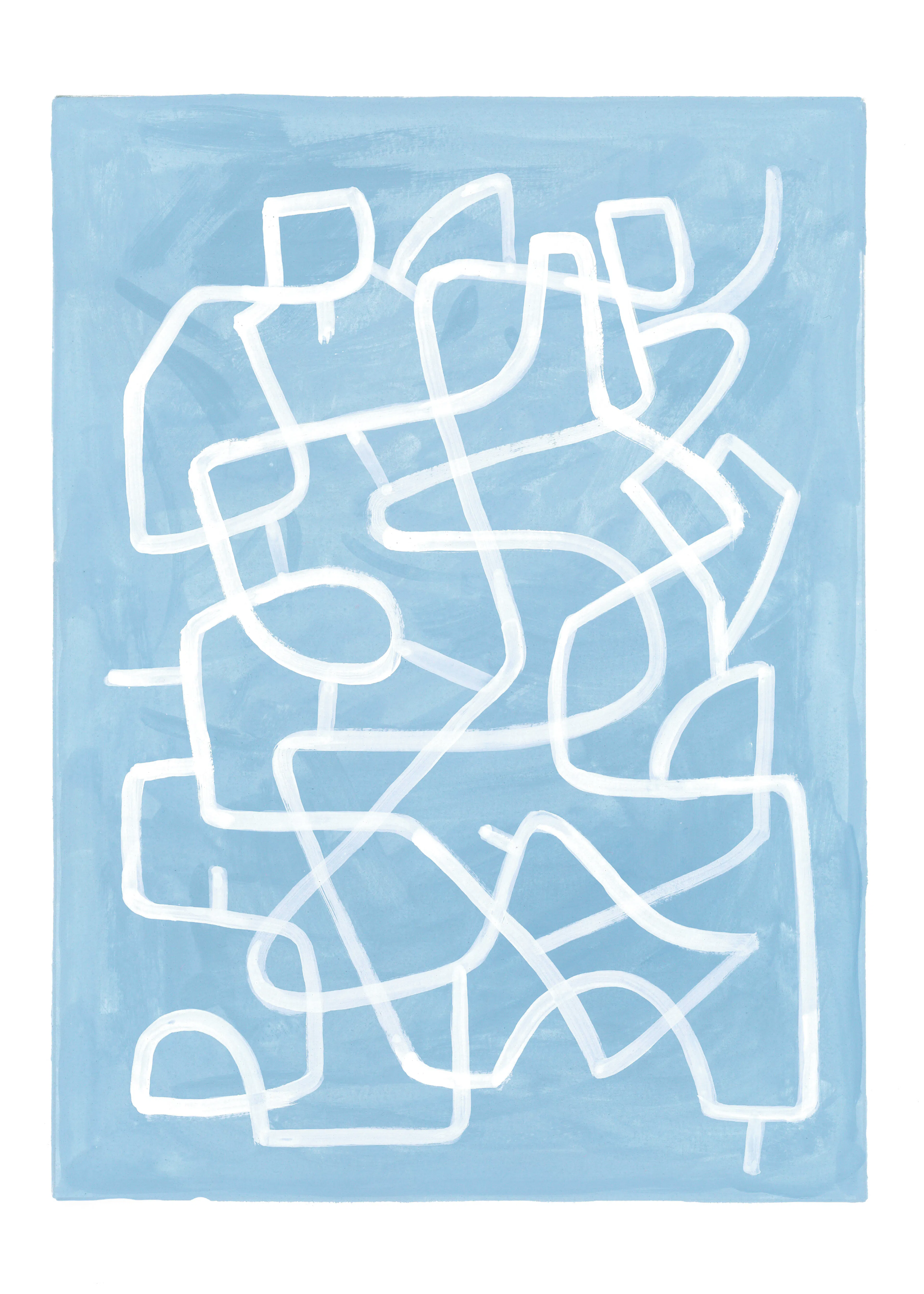 Light Blue Maze Poster 0