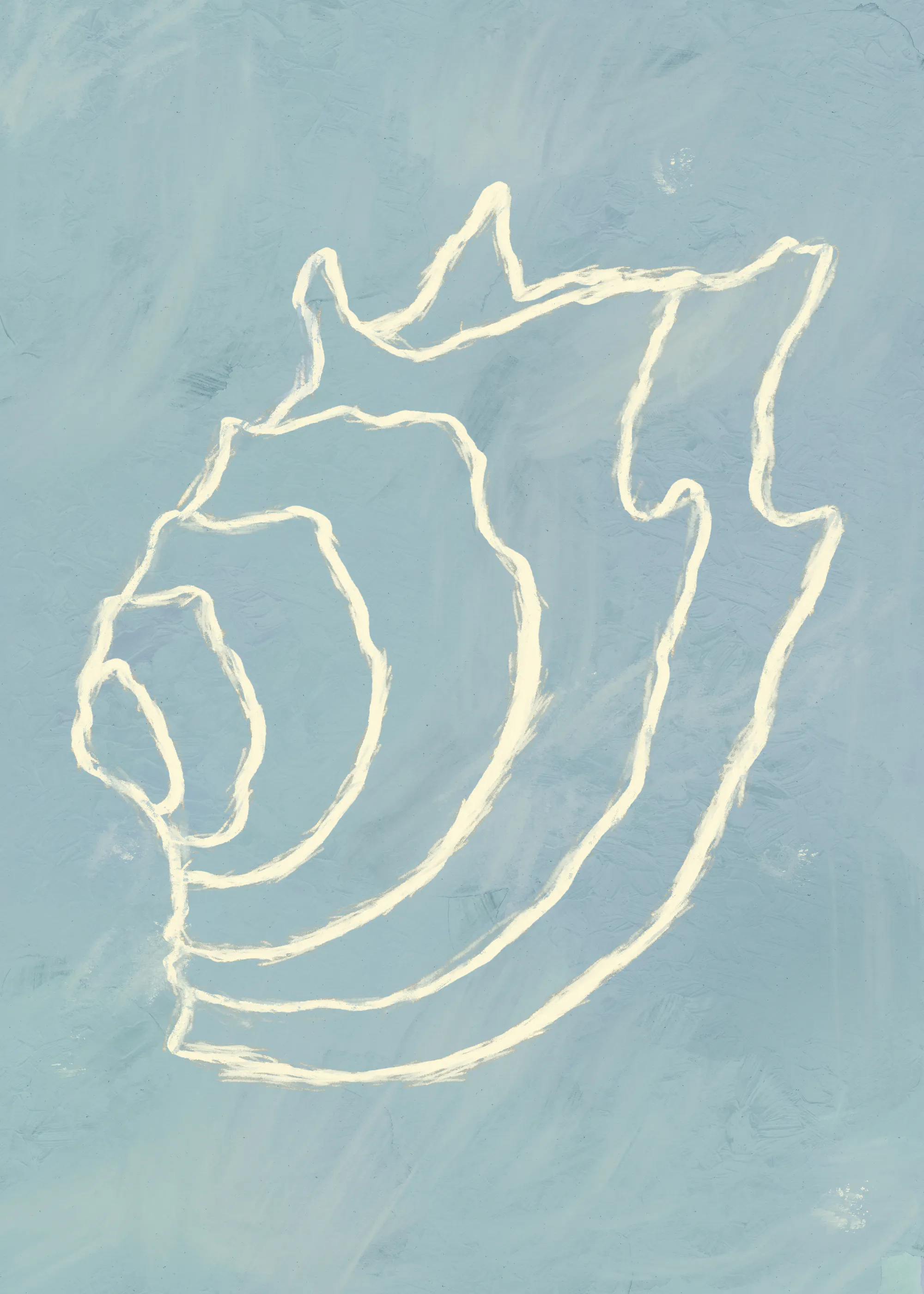 Lichtblauwe Zeeschelp Poster 0
