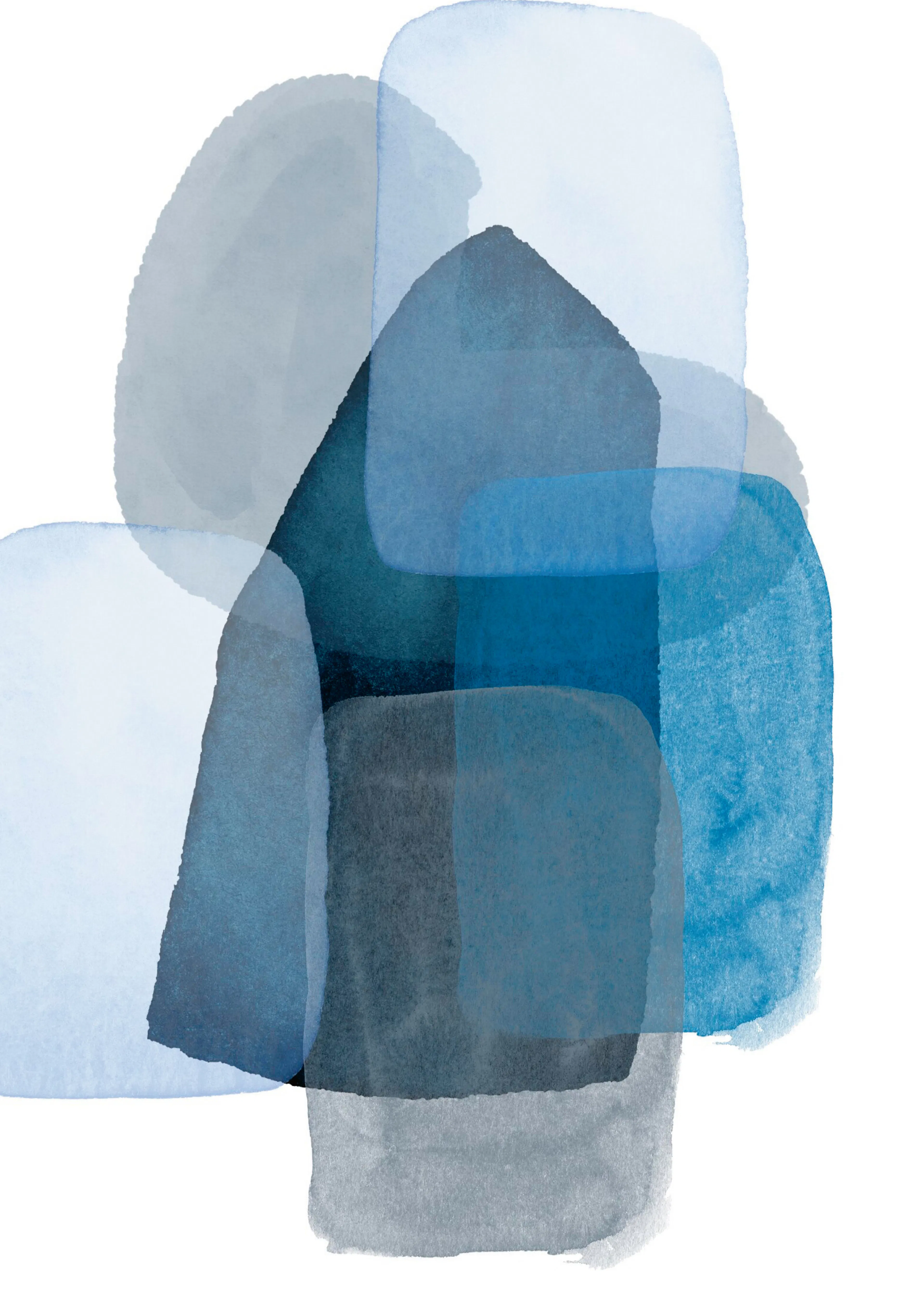Gray Blue Serenity Poster 0