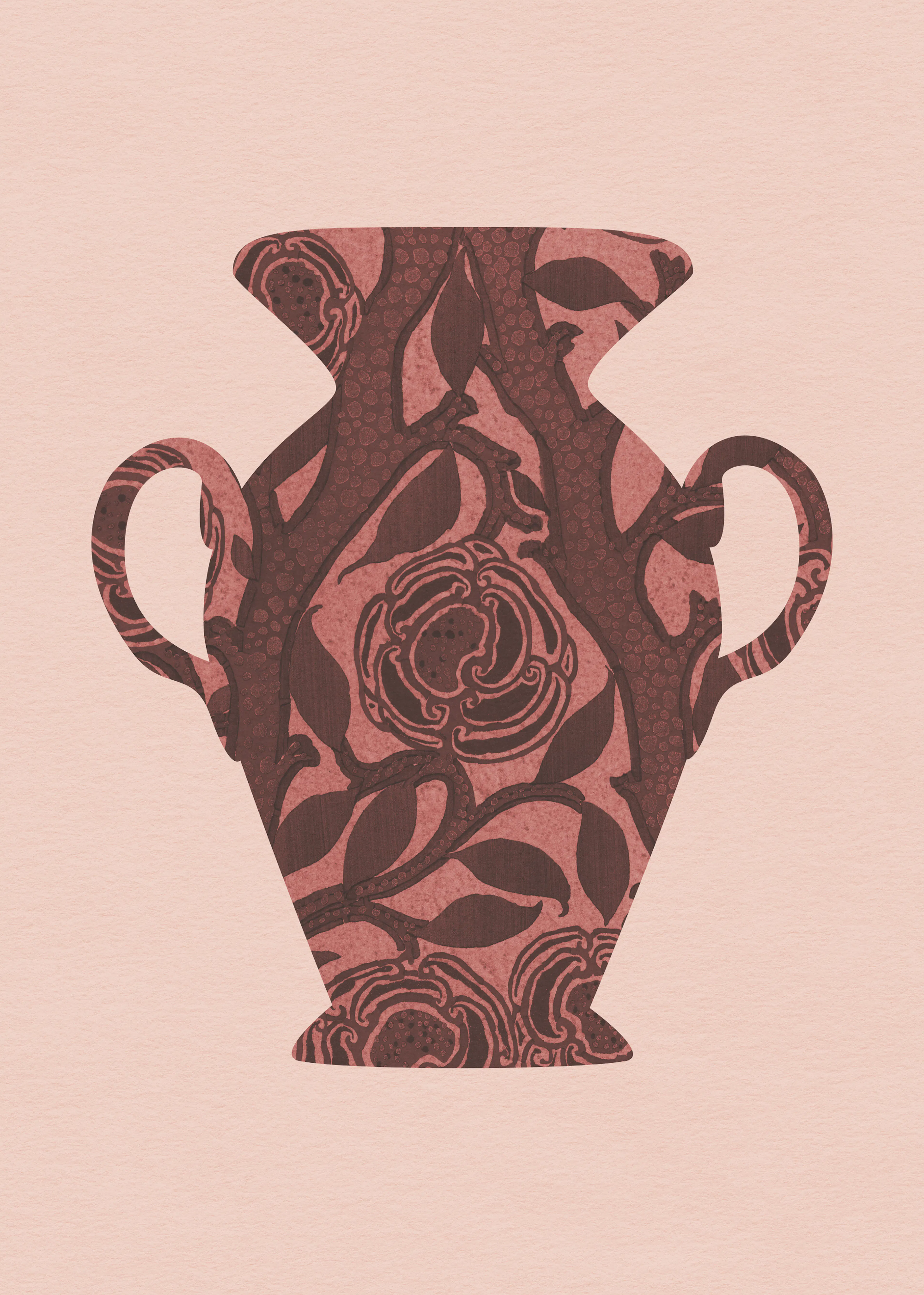 Dark Rose Floral Vase Poster 0