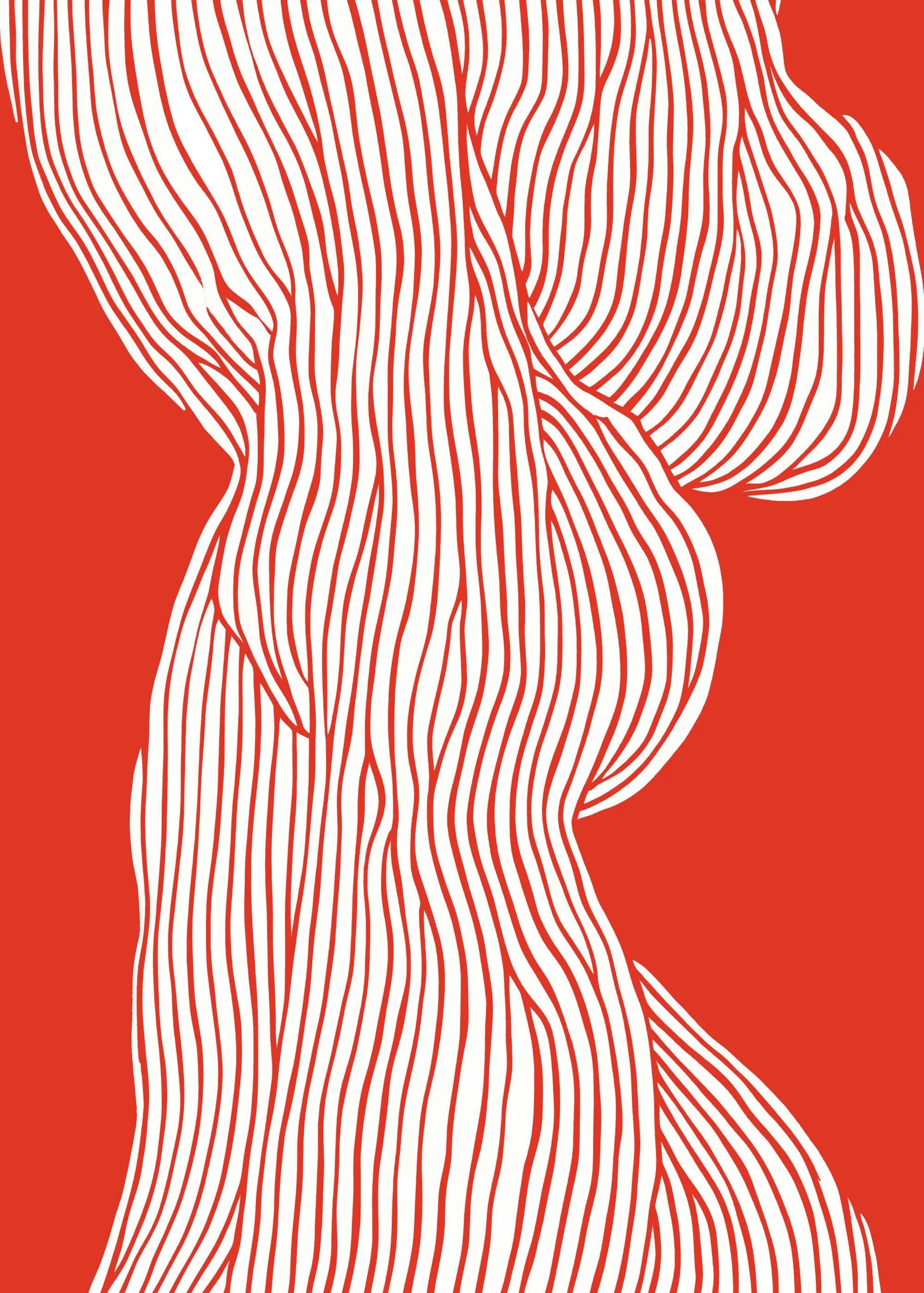 Red Abstract Silhouette Poster 0