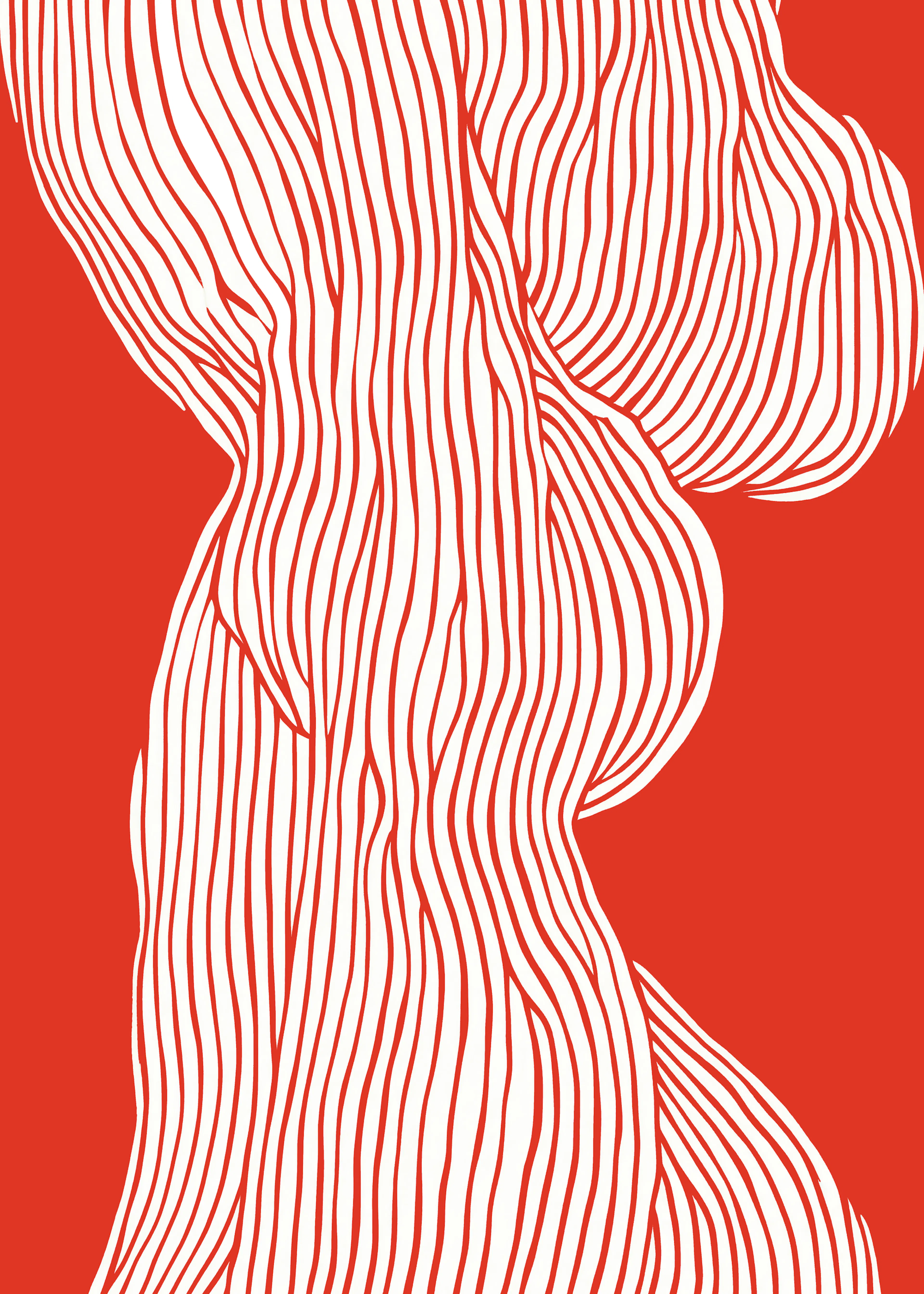 Red Abstract Silhouette Poster 0
