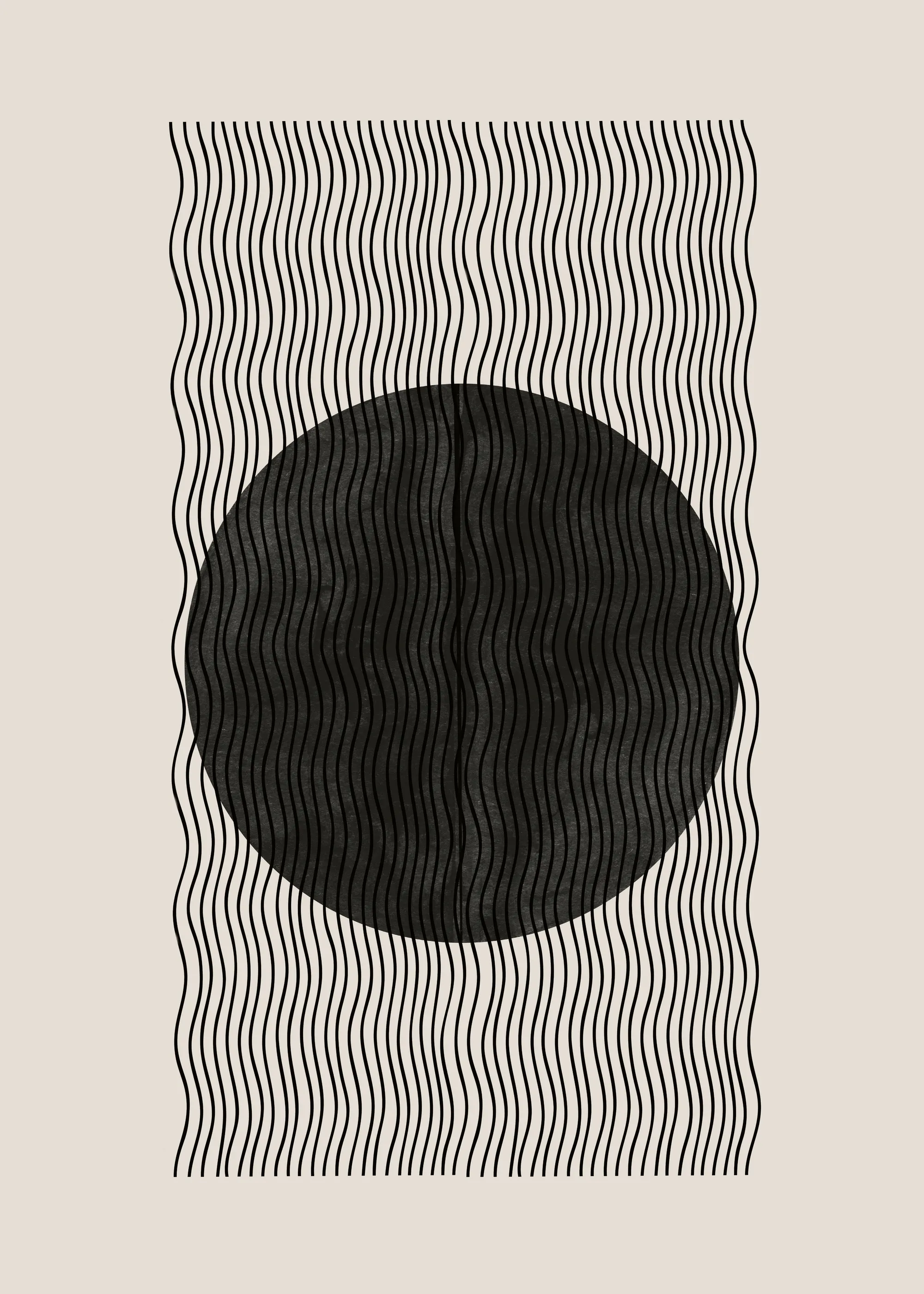 Ebony Abstract Waves Poster 0