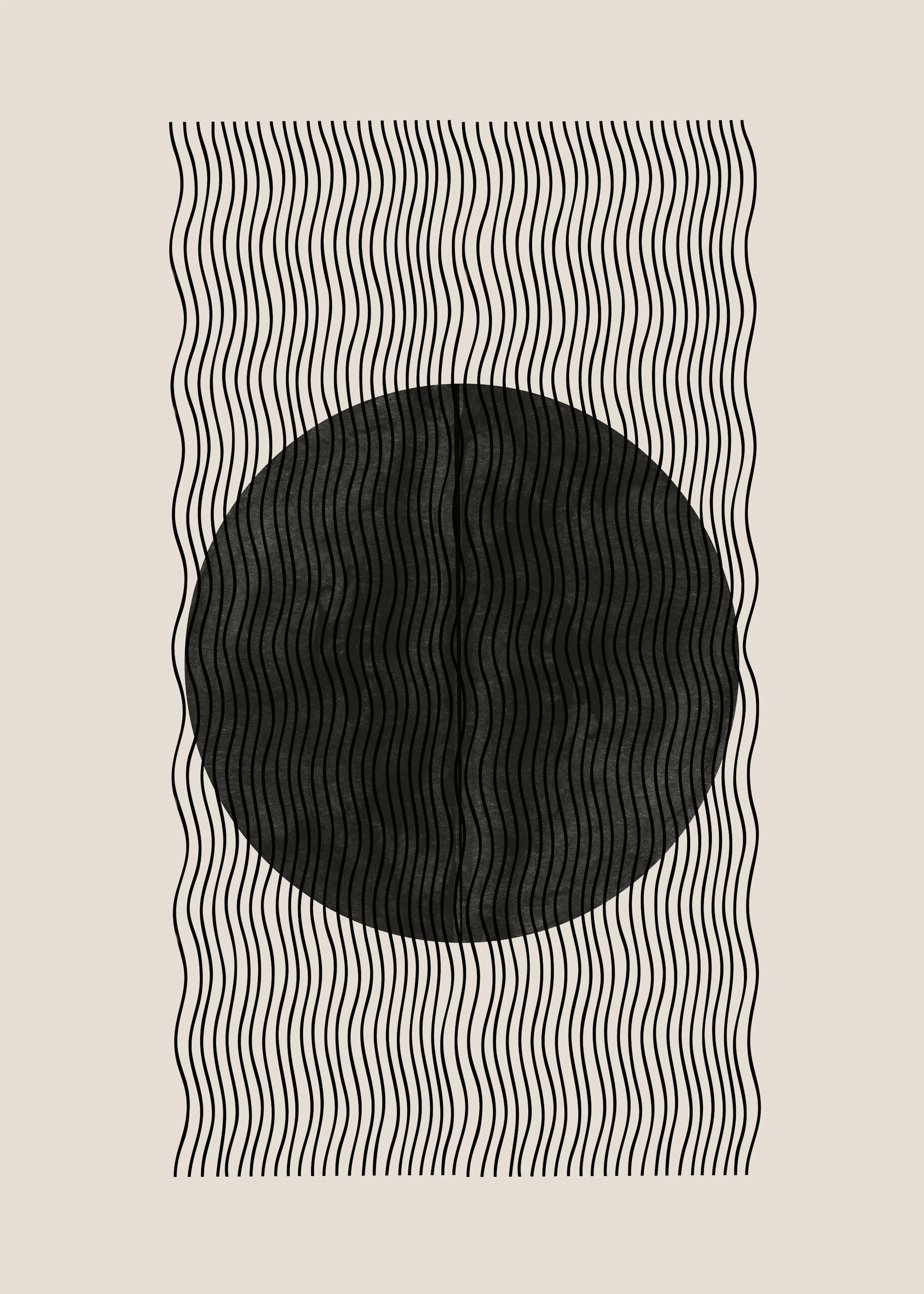 Ebony Abstract Waves Poster 0