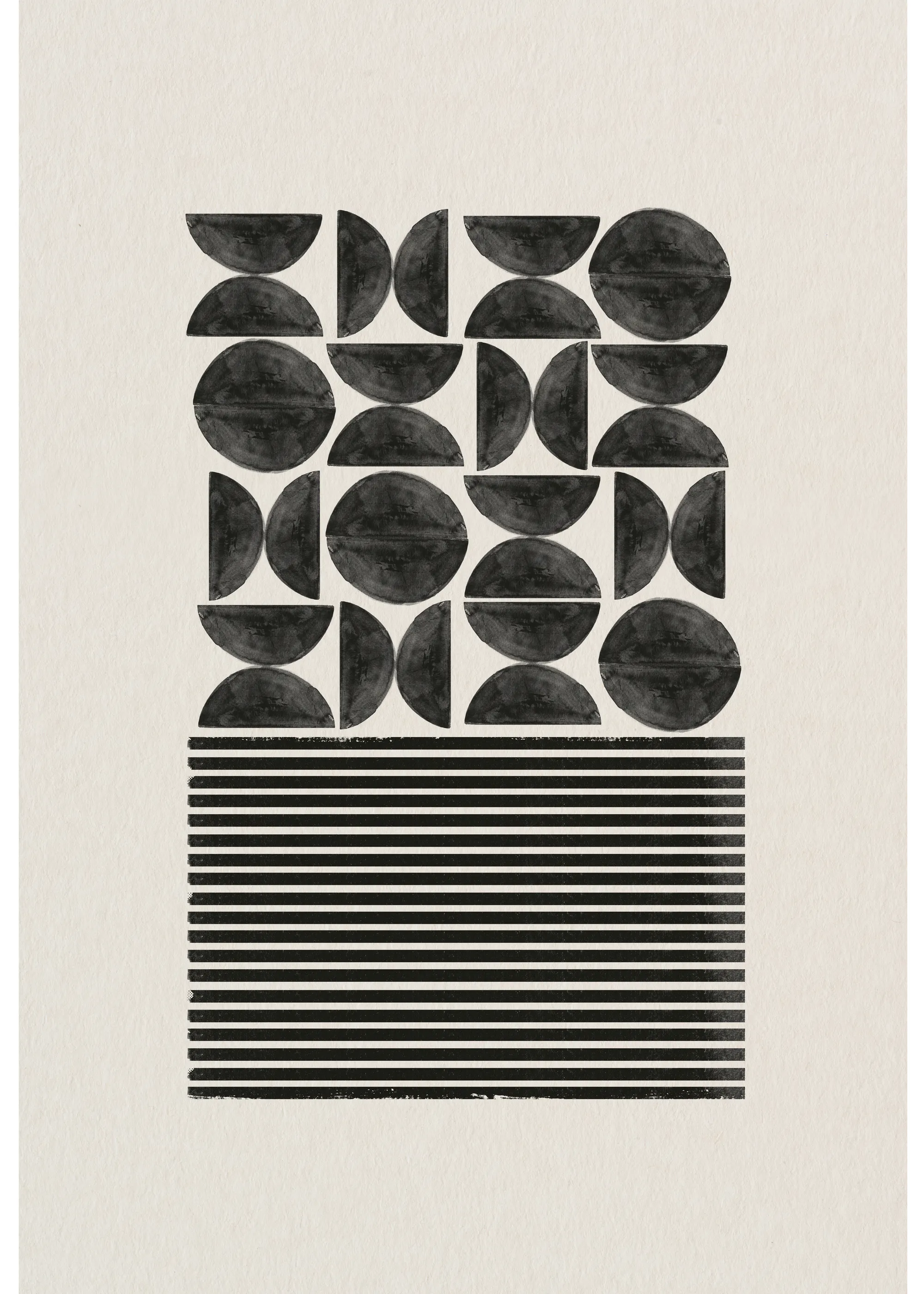 Anthrazit Moderne Geometrie Poster 0