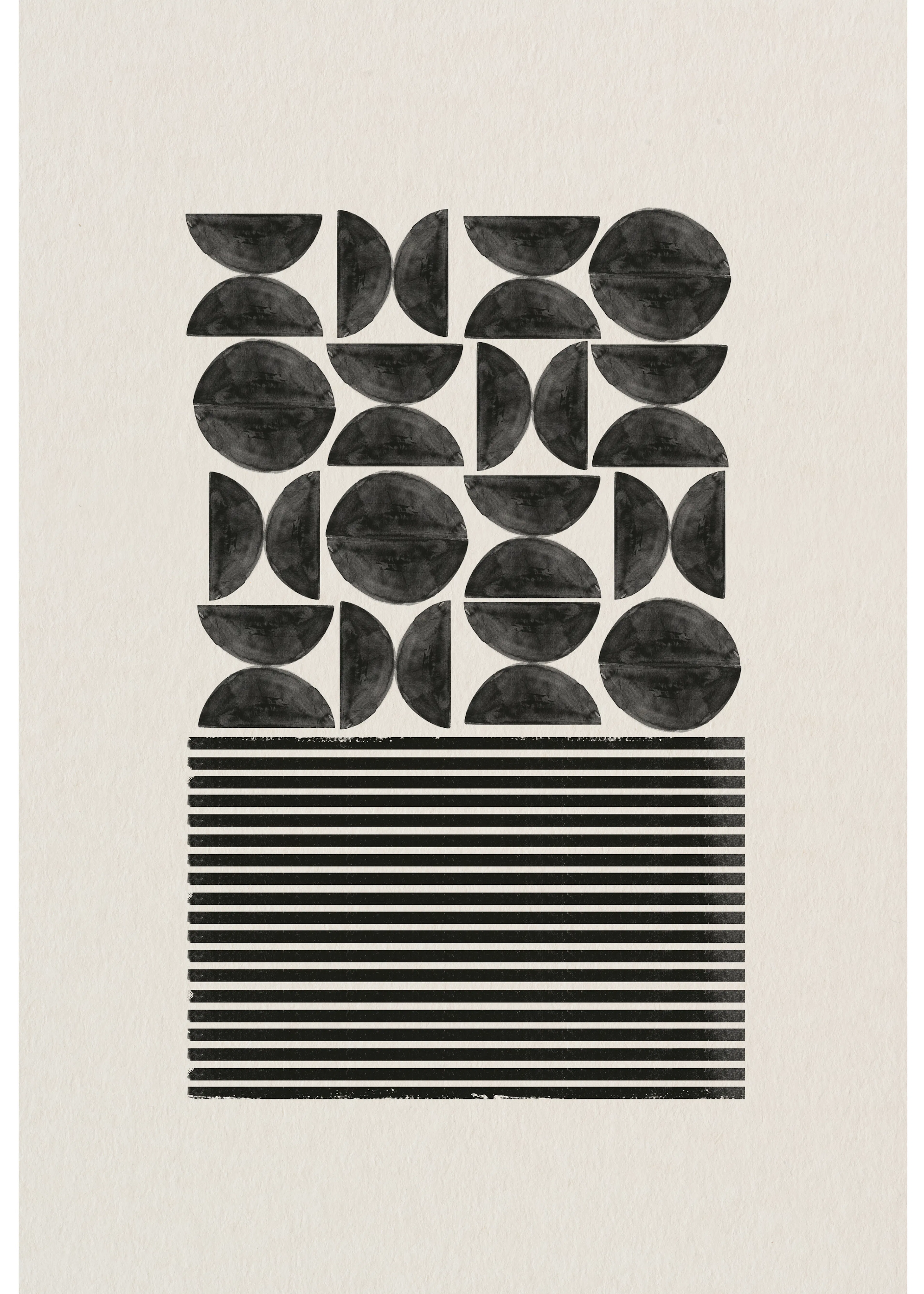 Charcoal Modern Geometry Poster 0