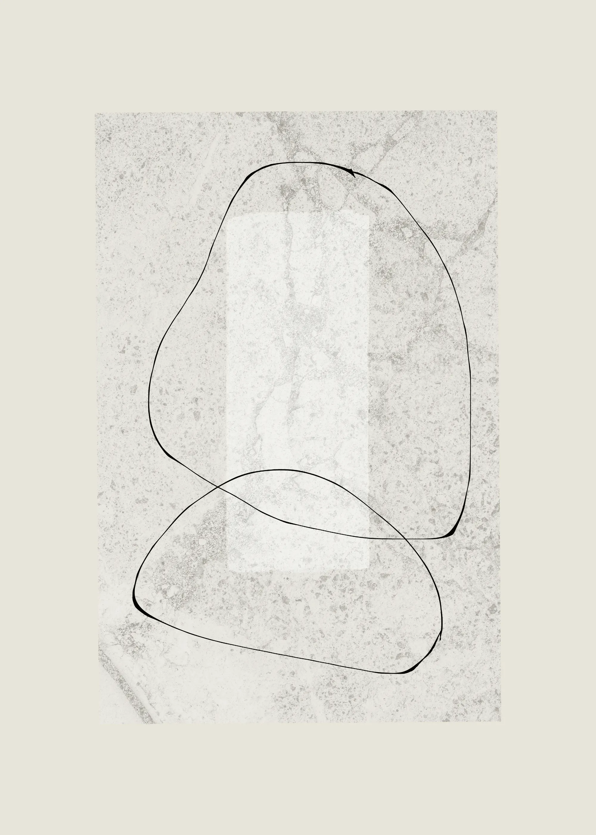 Blød Beige Abstrakt Flow Plakat 0
