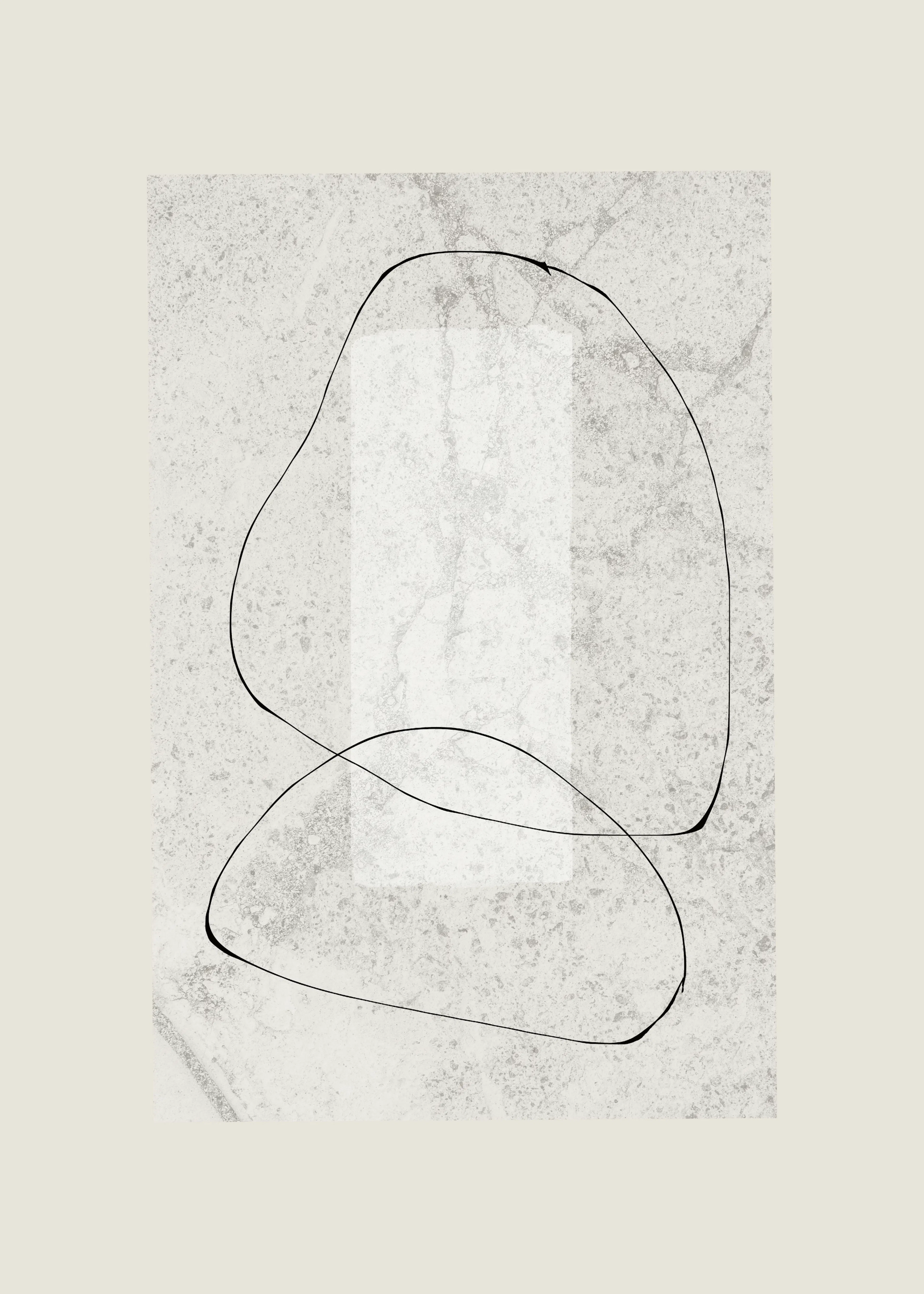 Flujo Abstracto Beige Suave Póster 0