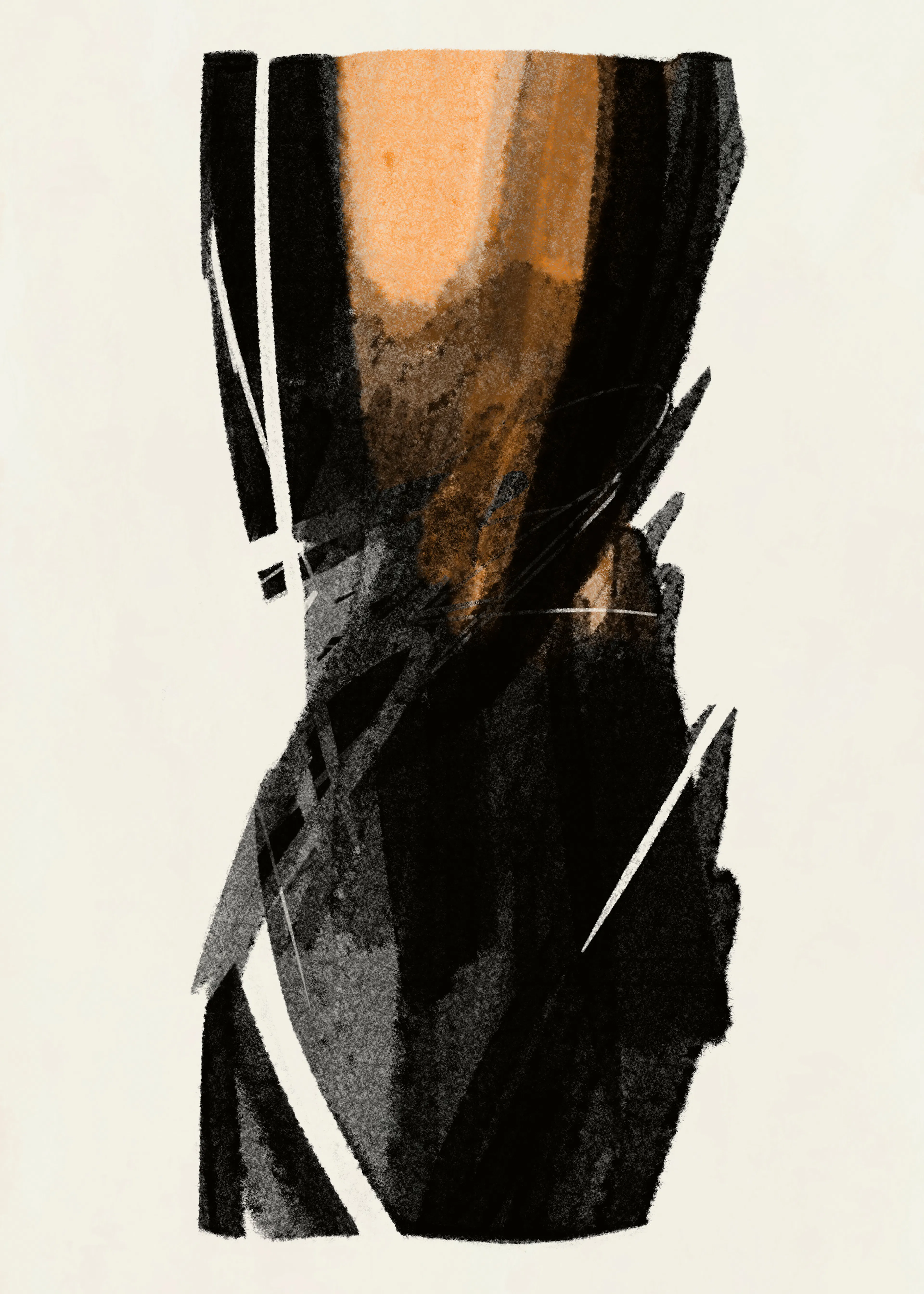 Cool Ebony Abstract Shadows Poster 0