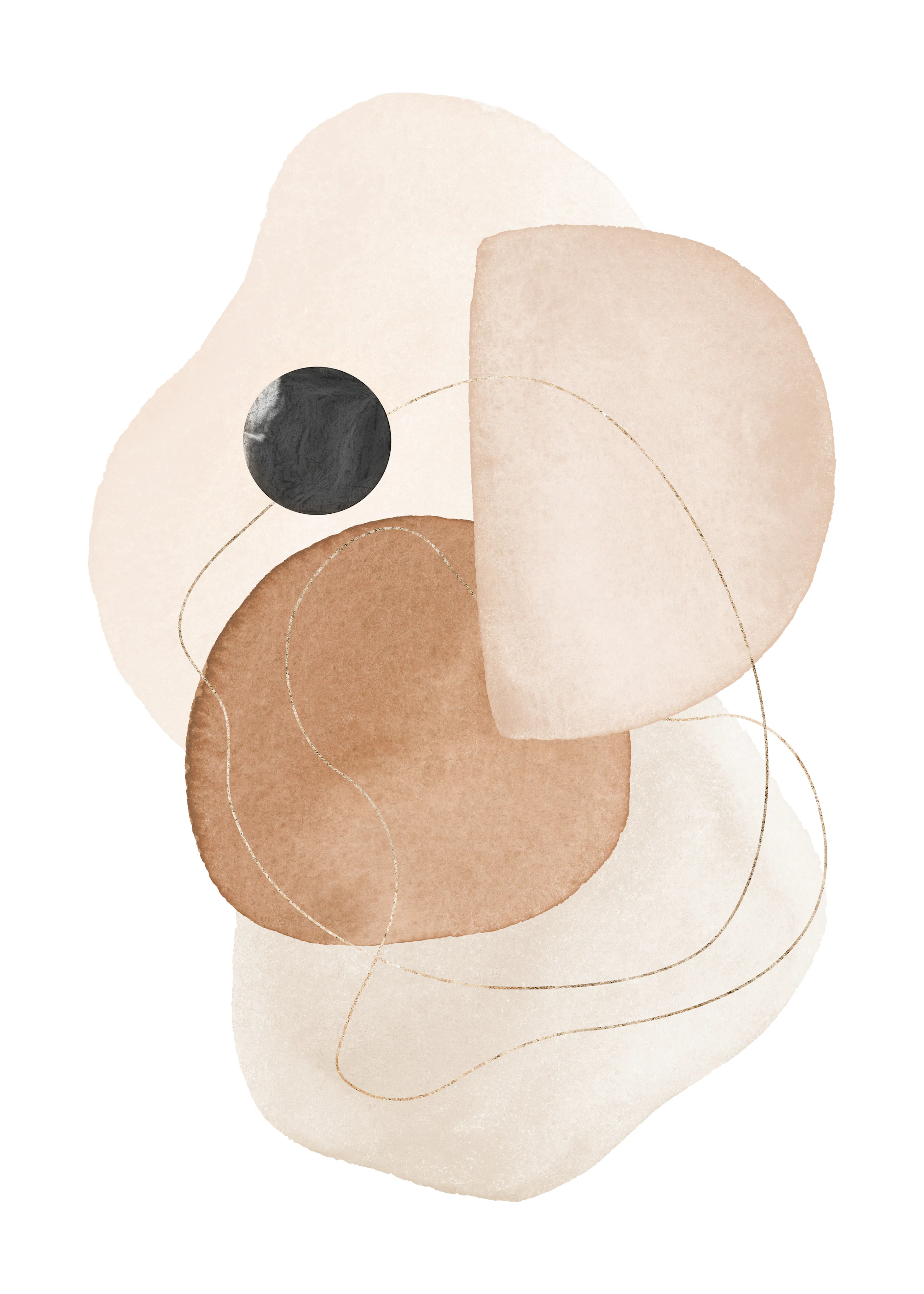 Tonos Tierra Beige Suaves Póster 0