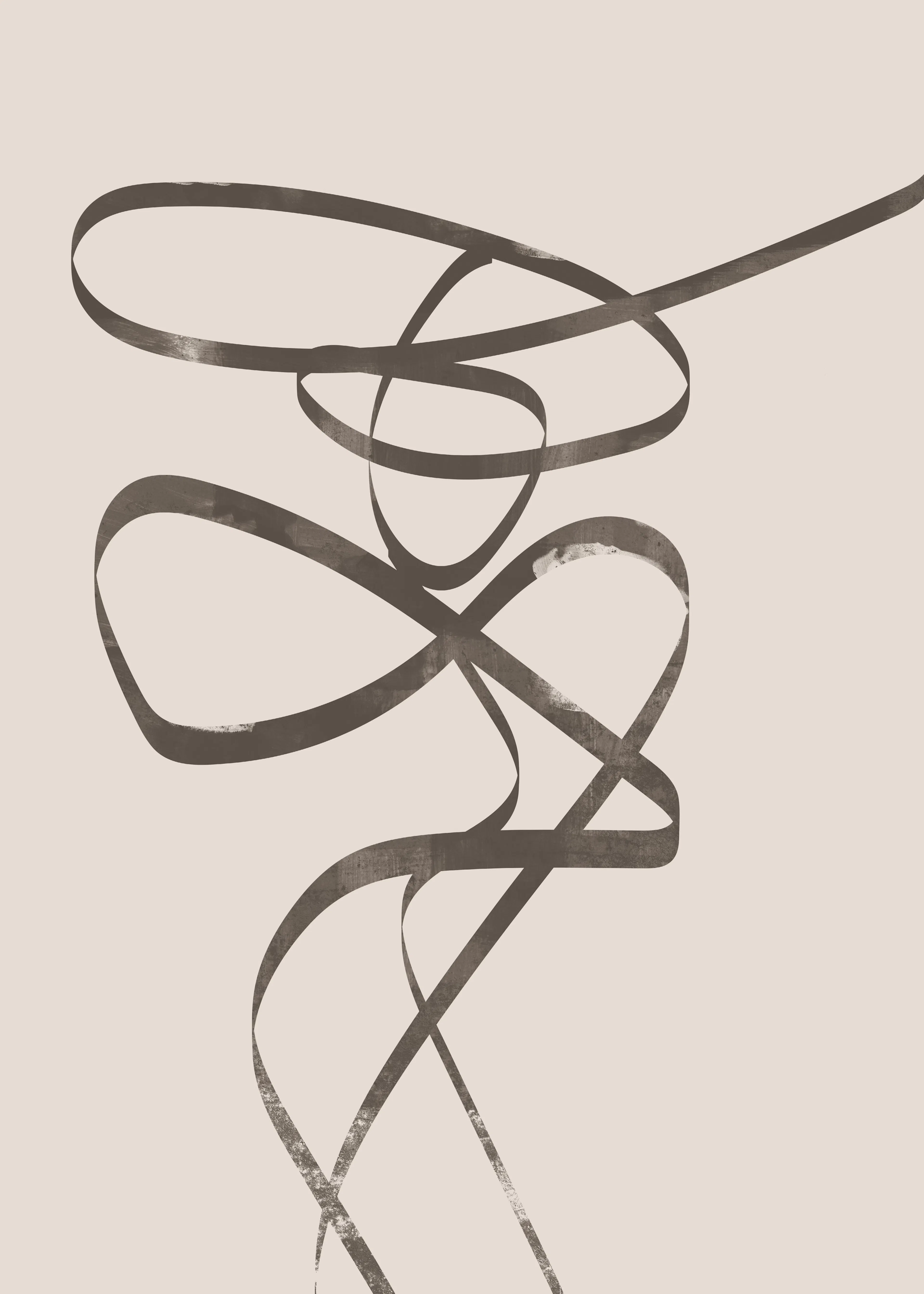 Beige Elegant Lines Poster 0