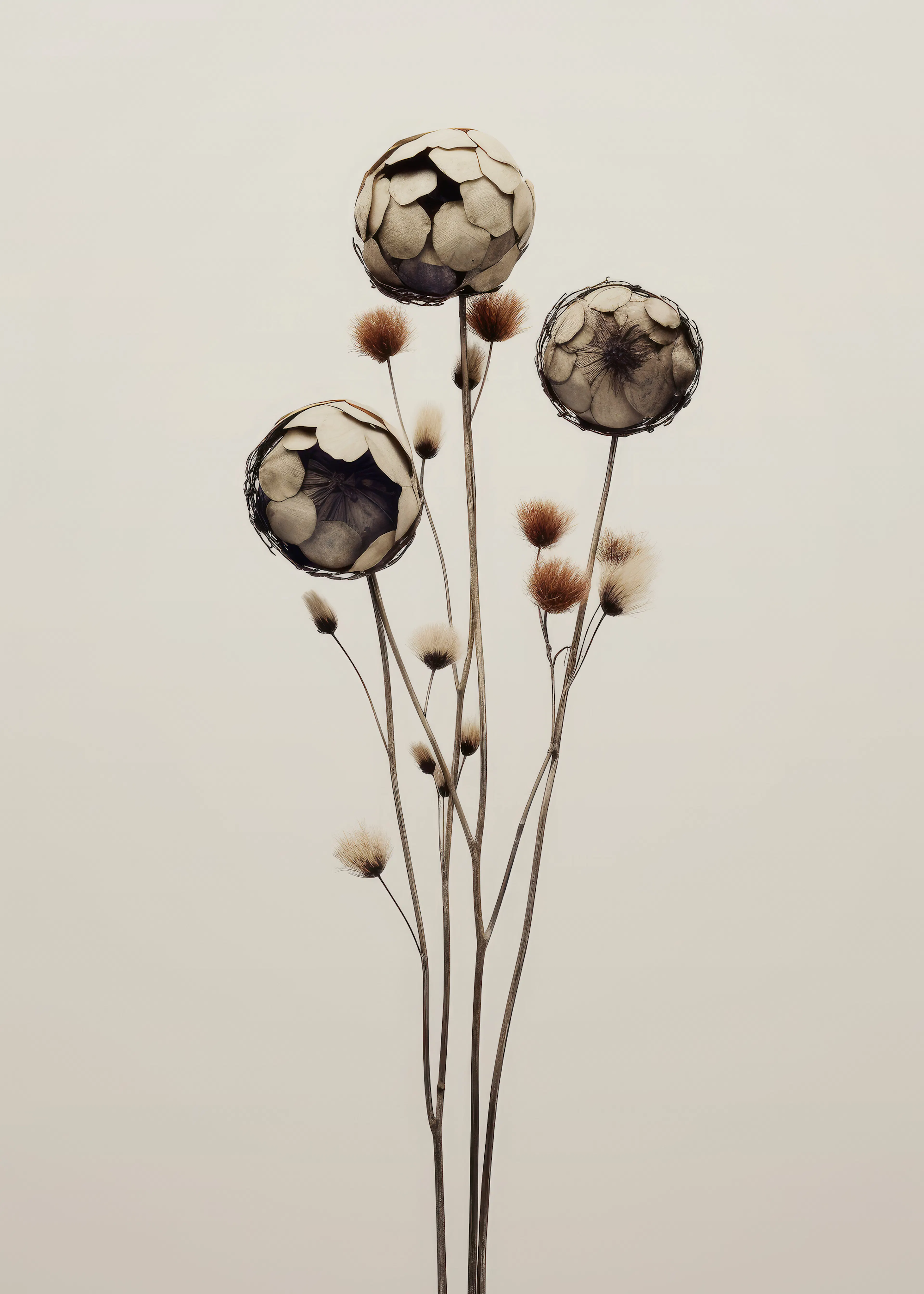 Dried Cotton Stems Poster 0