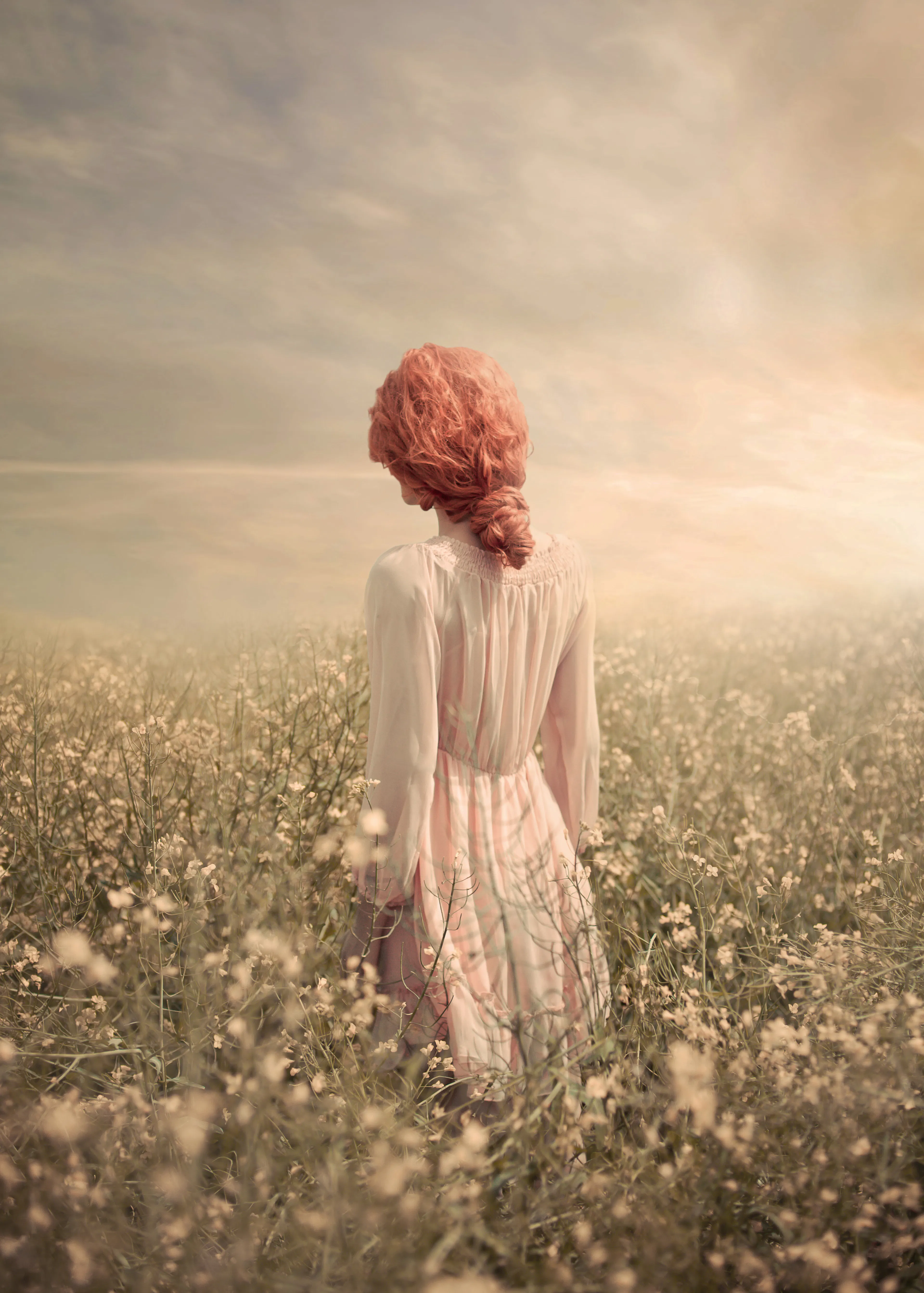 Soft Beige Serene Solitude Poster 0
