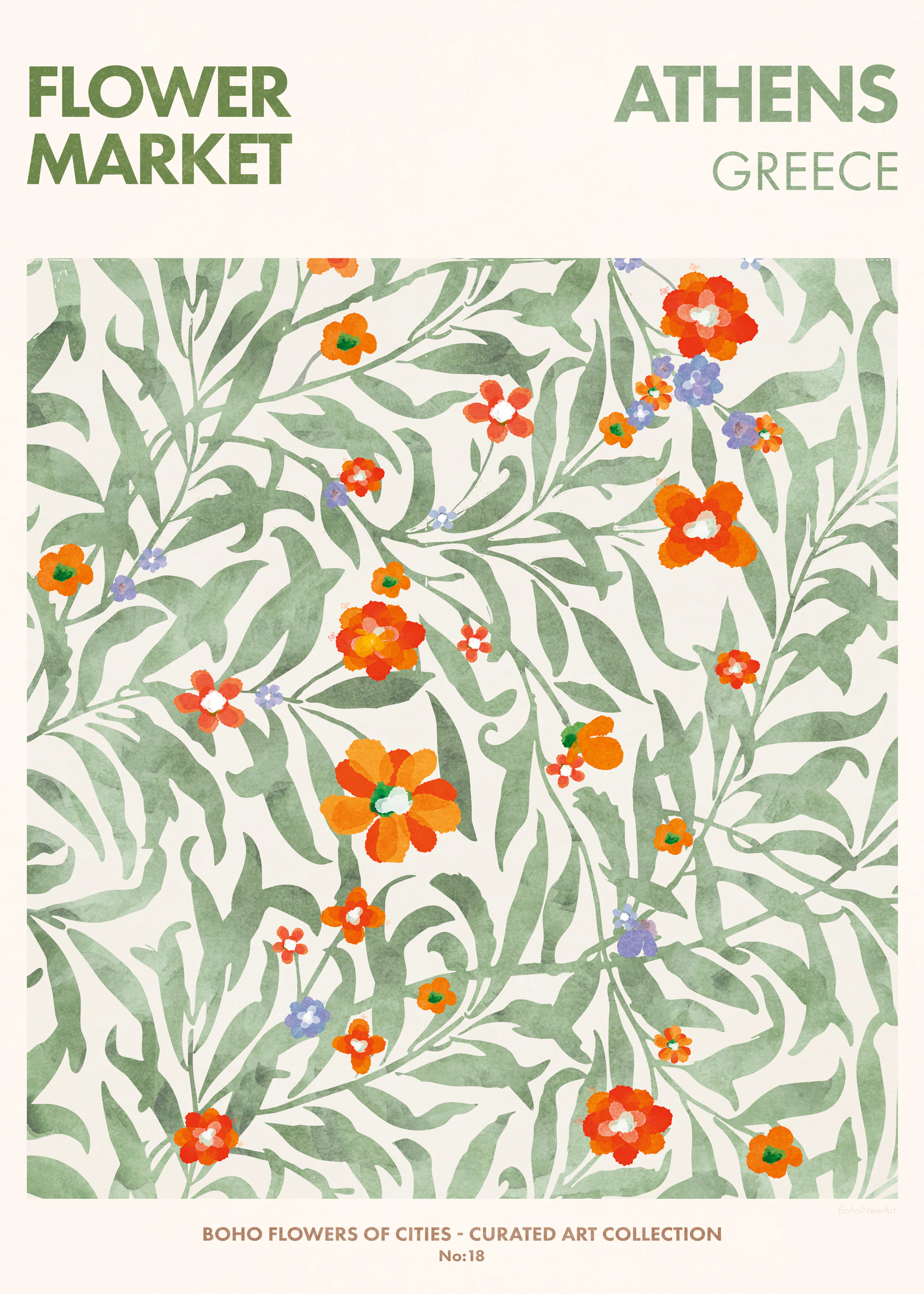 Athens Flower Market Poster 0
