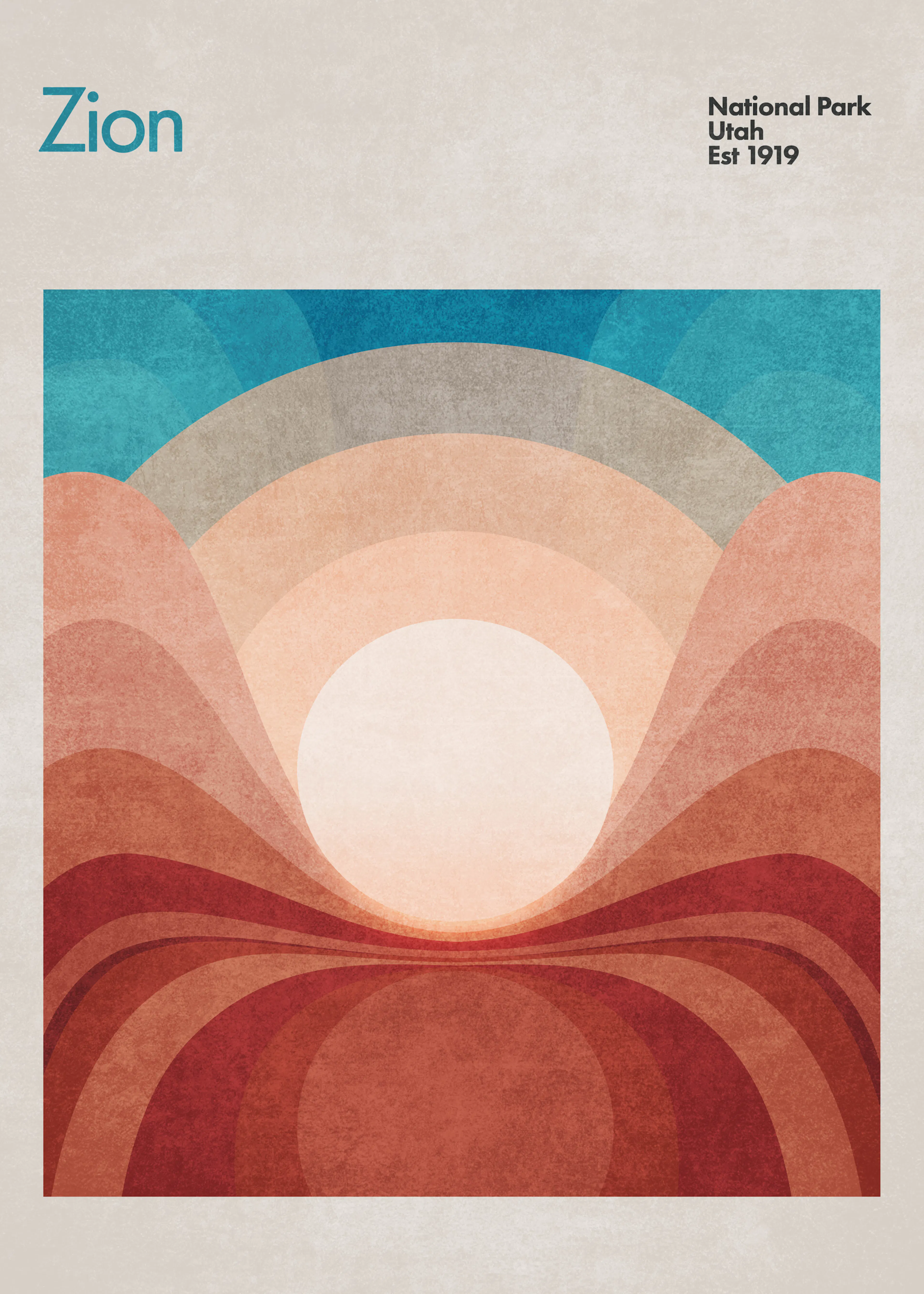 Atardecer de Zion Póster 0