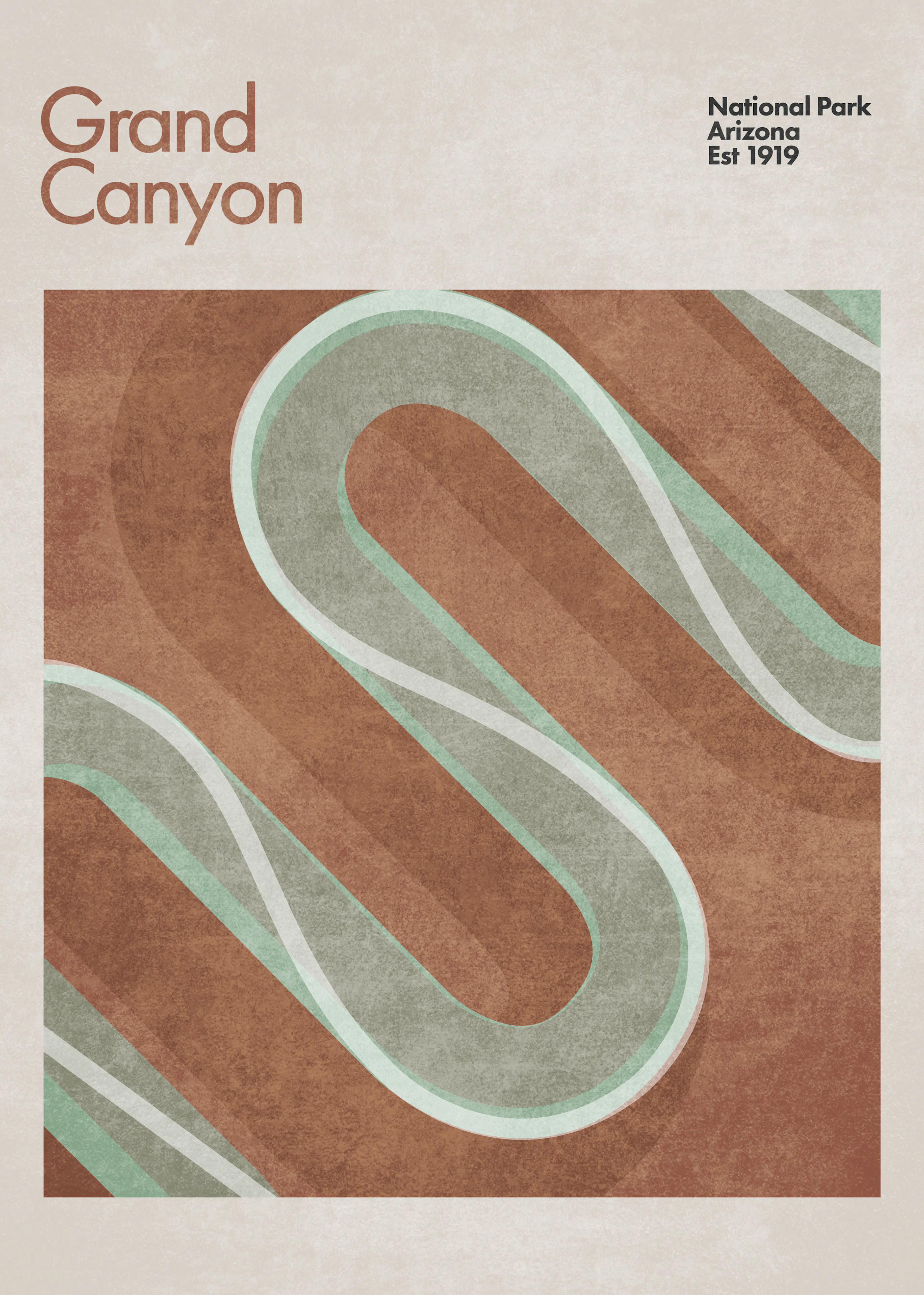 Curvas del Grand Canyon Póster 0