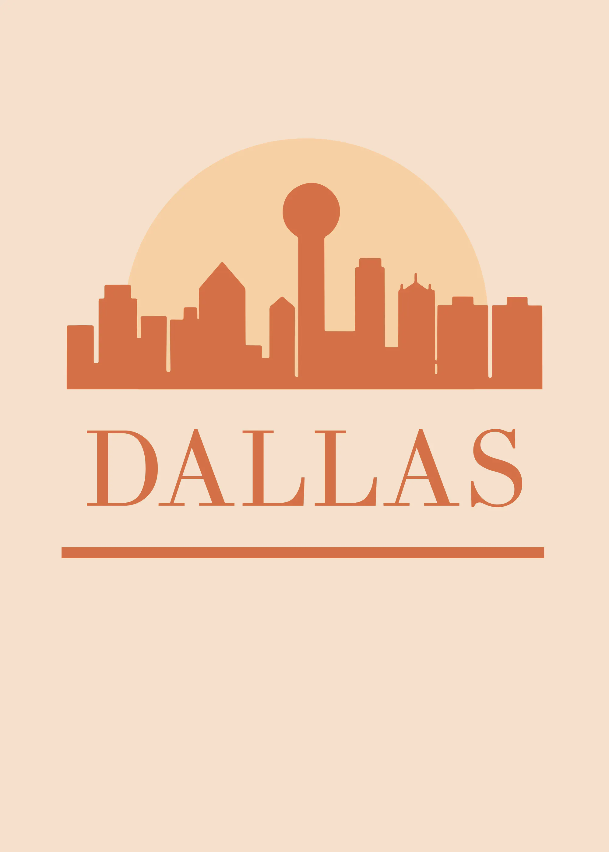 Dallas Skyline Poster 0