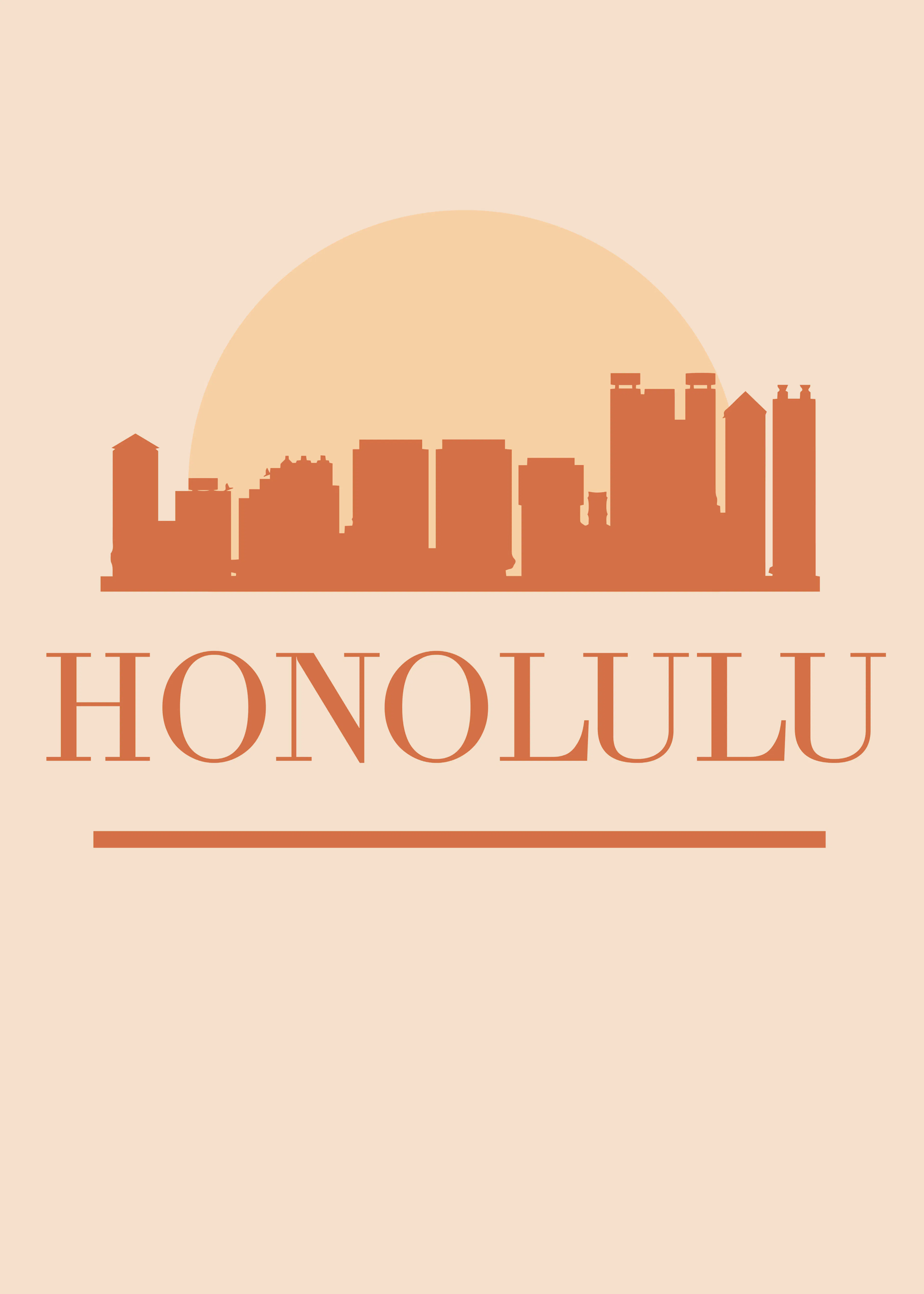 Honolulu Skyline Poster 0