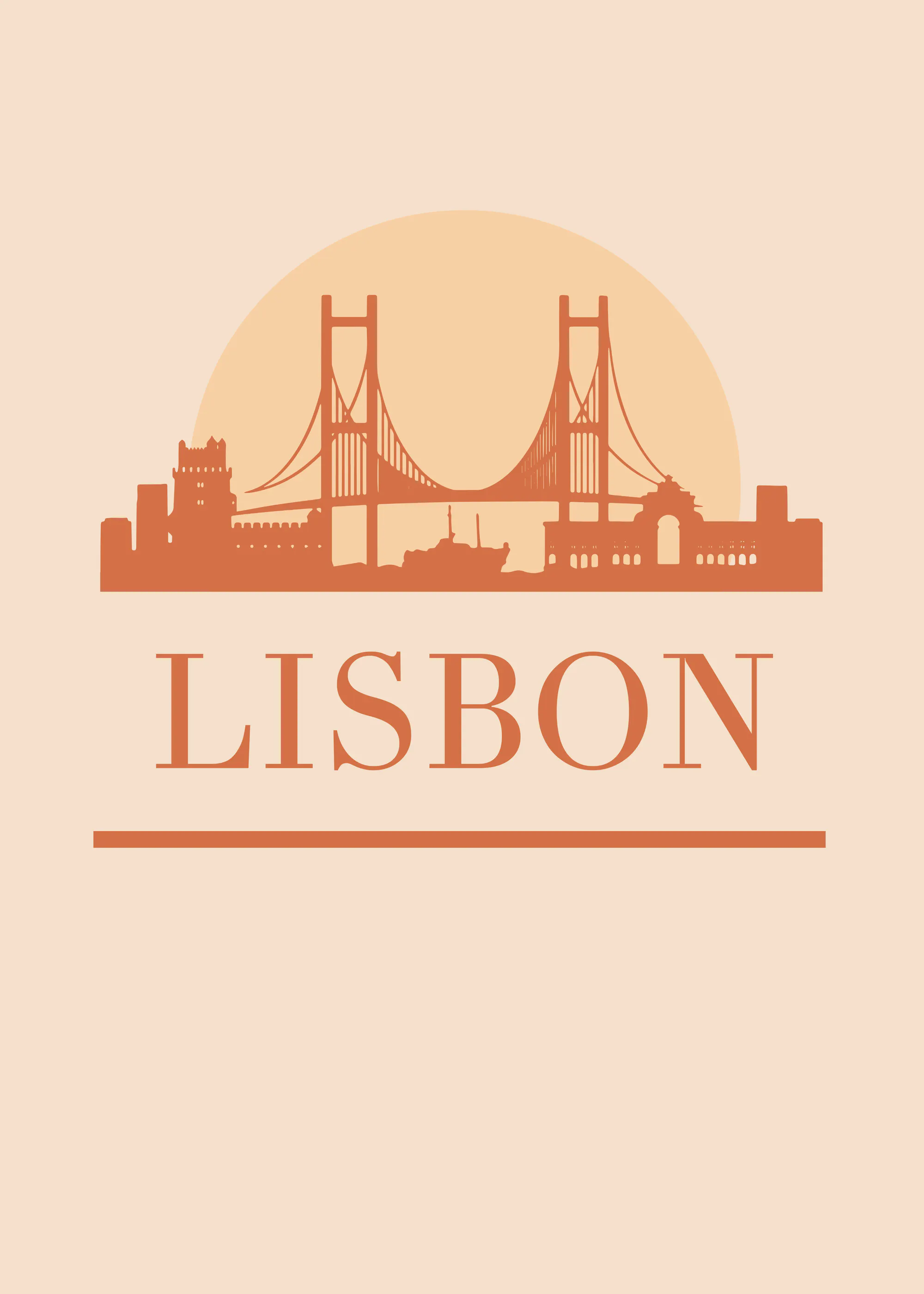 Lisbon Skyline Poster 0