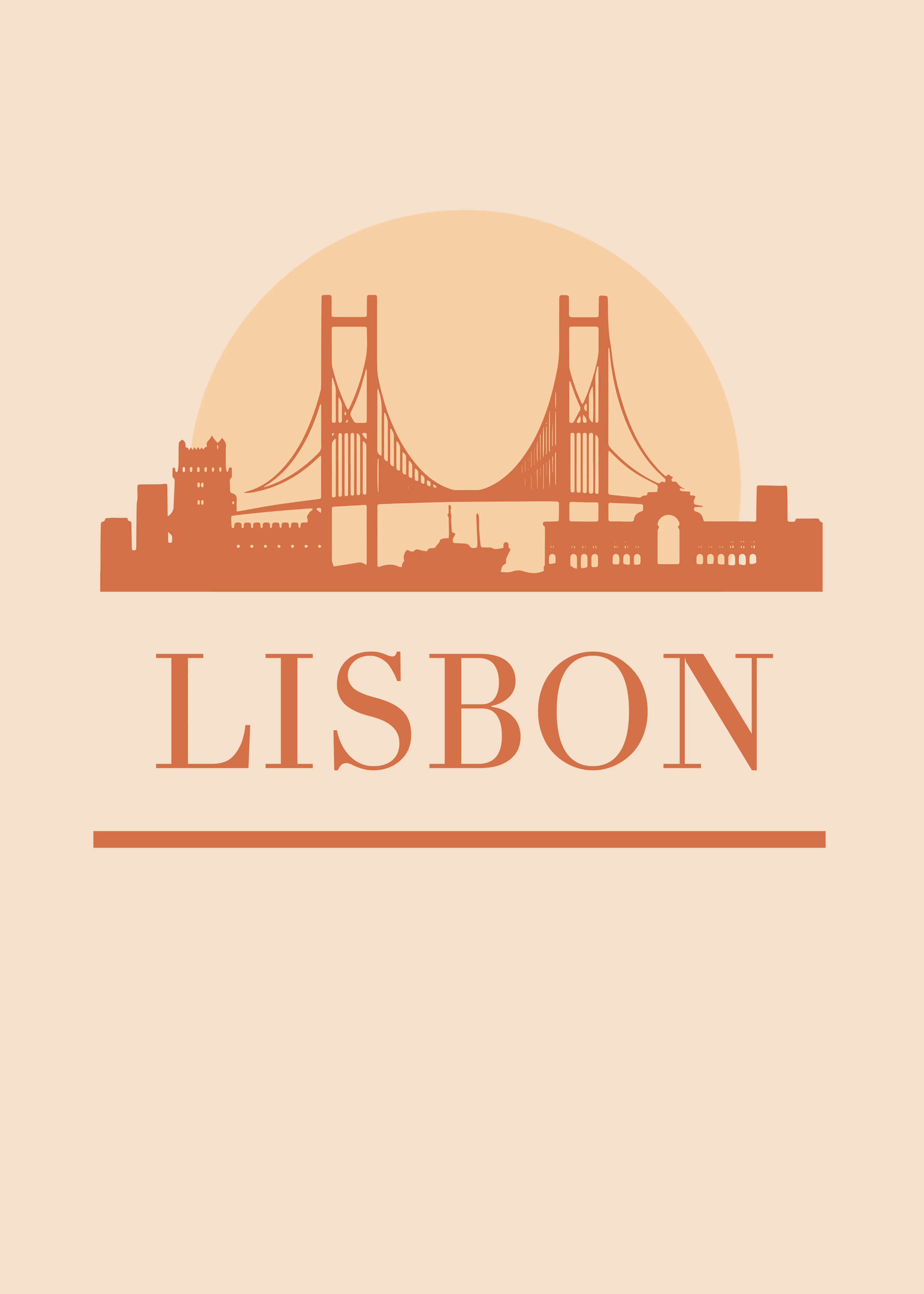 Lisbon Skyline Poster 0
