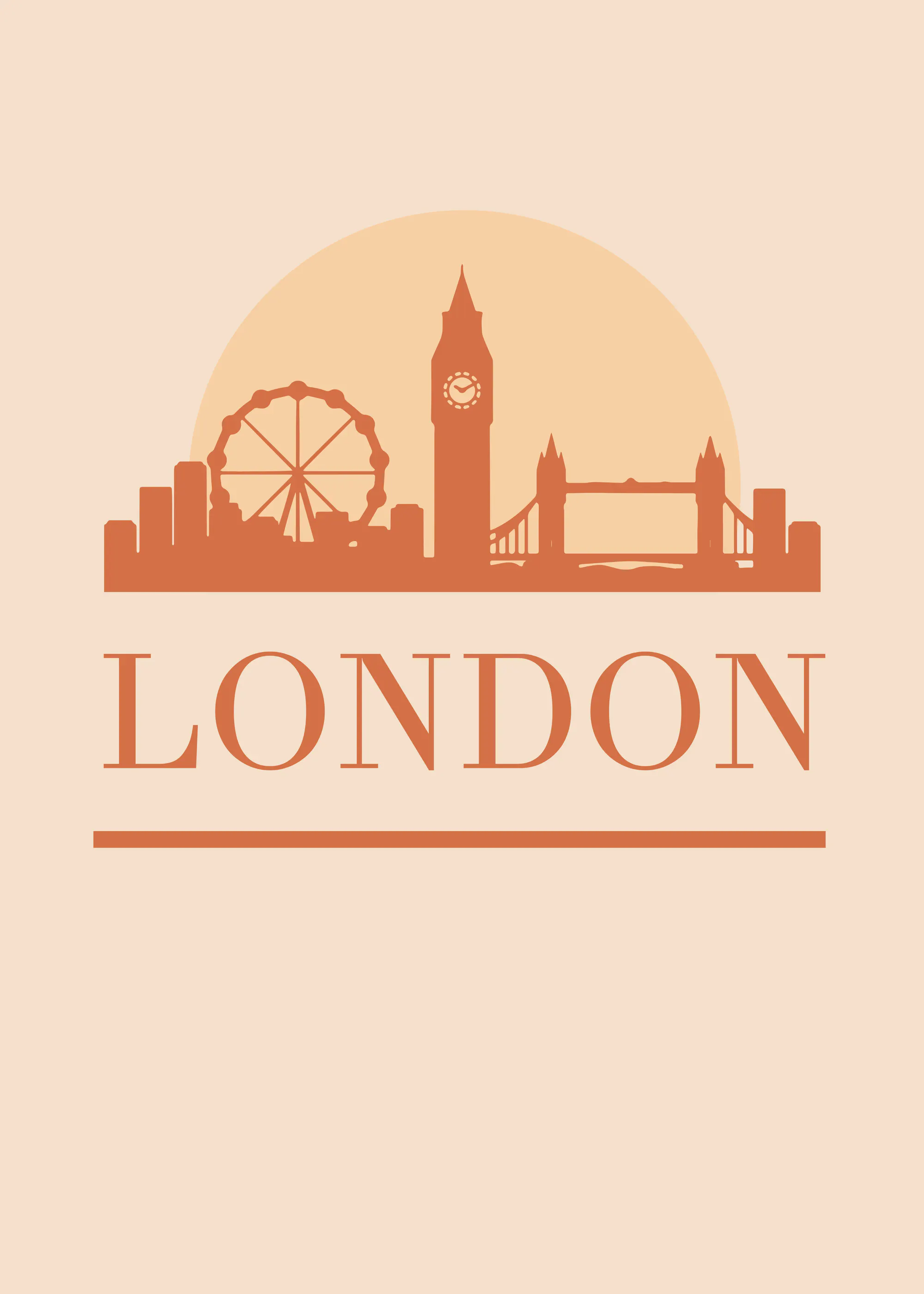 Skyline de Londres Orange Poster 0