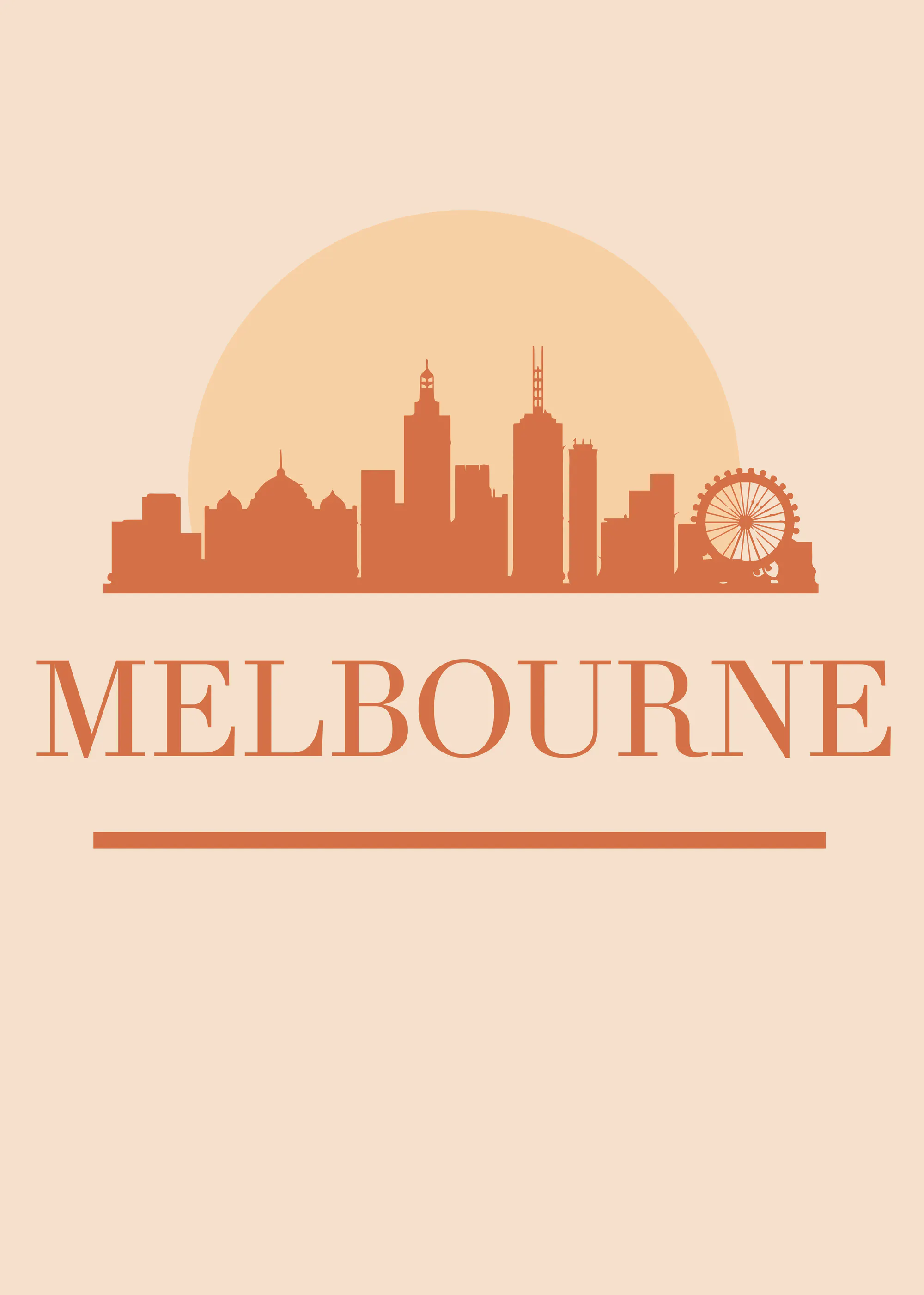 Melbourne Skyline Poster 0