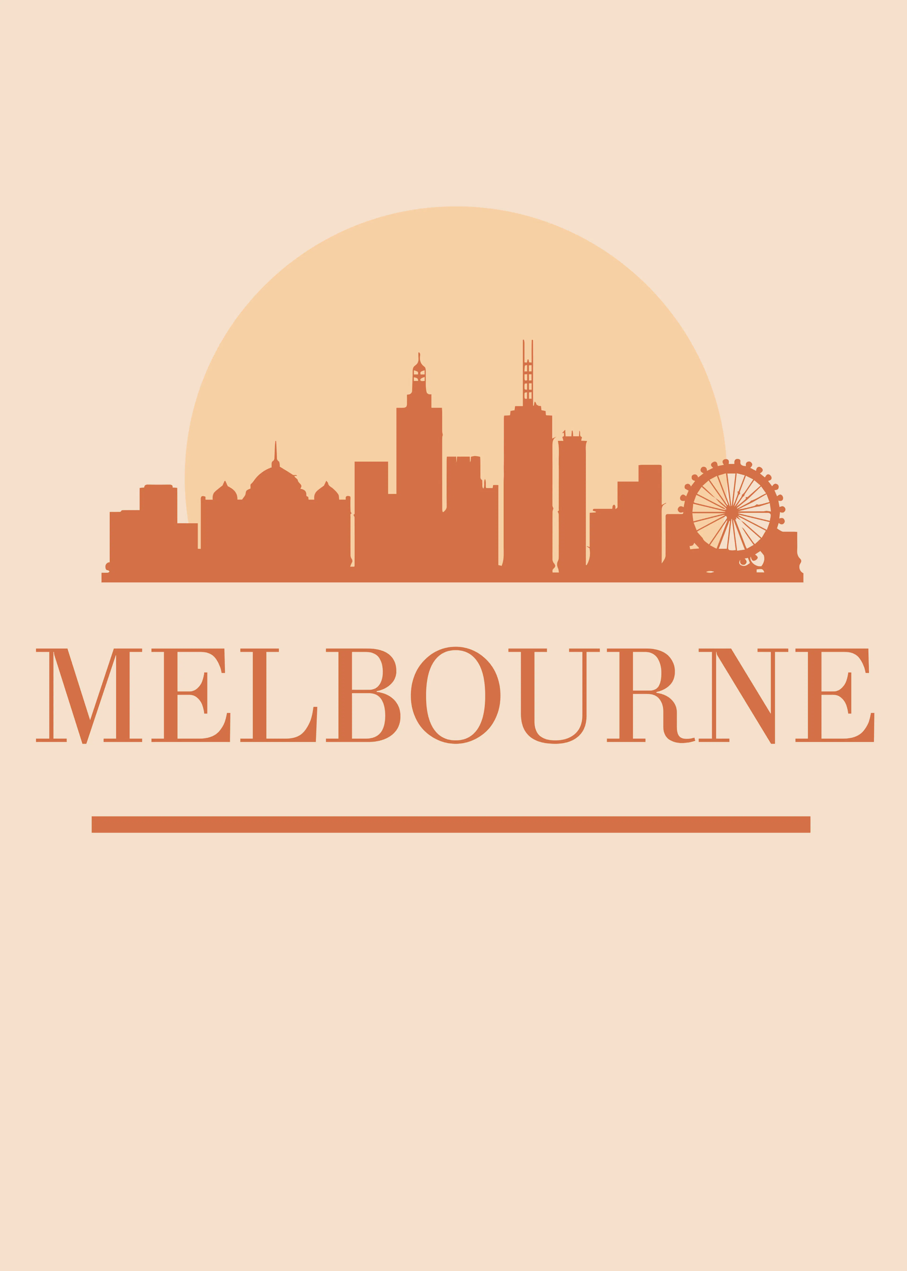 Melbourne Skyline Poster 0