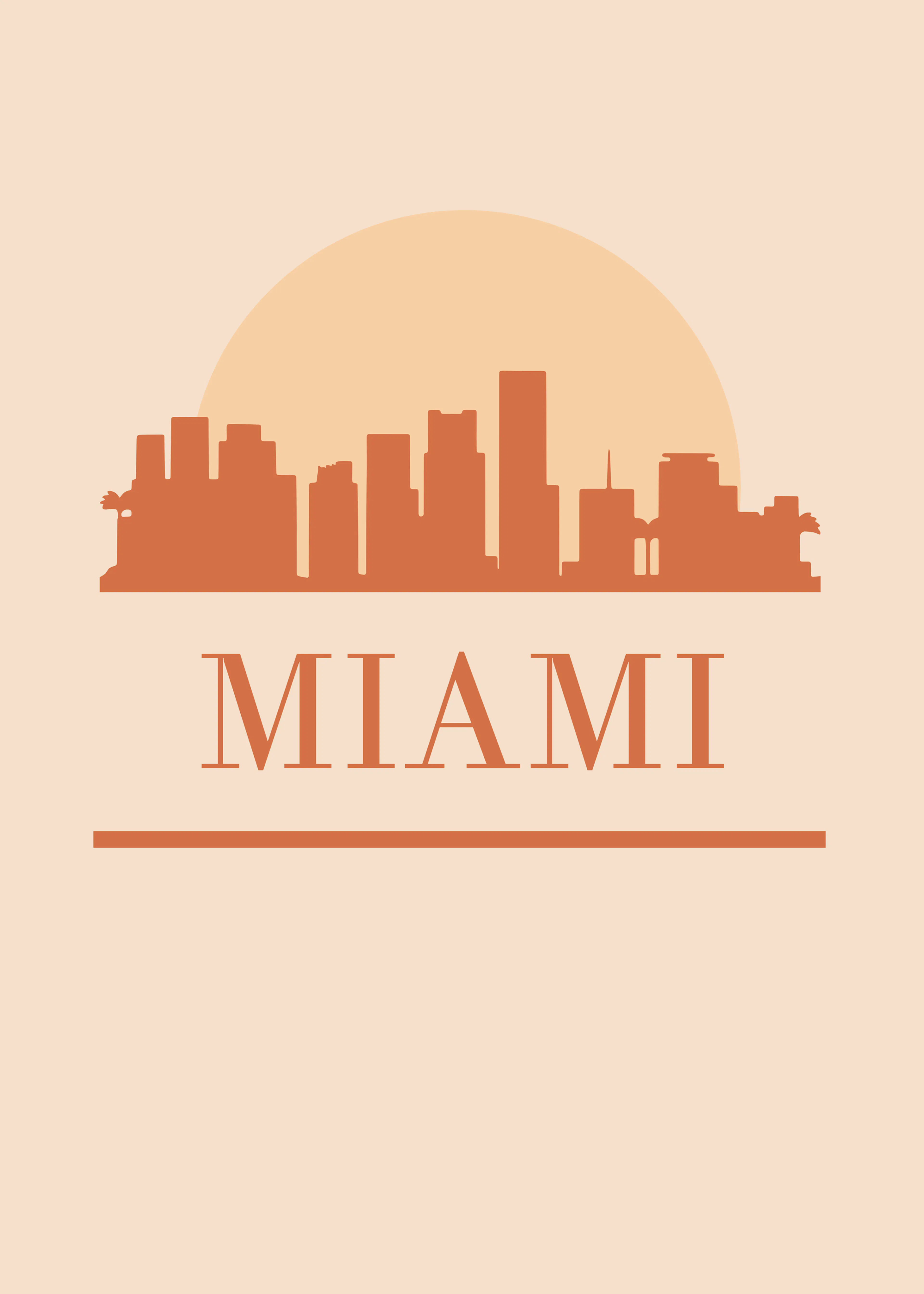 Miami Skyline Poster 0
