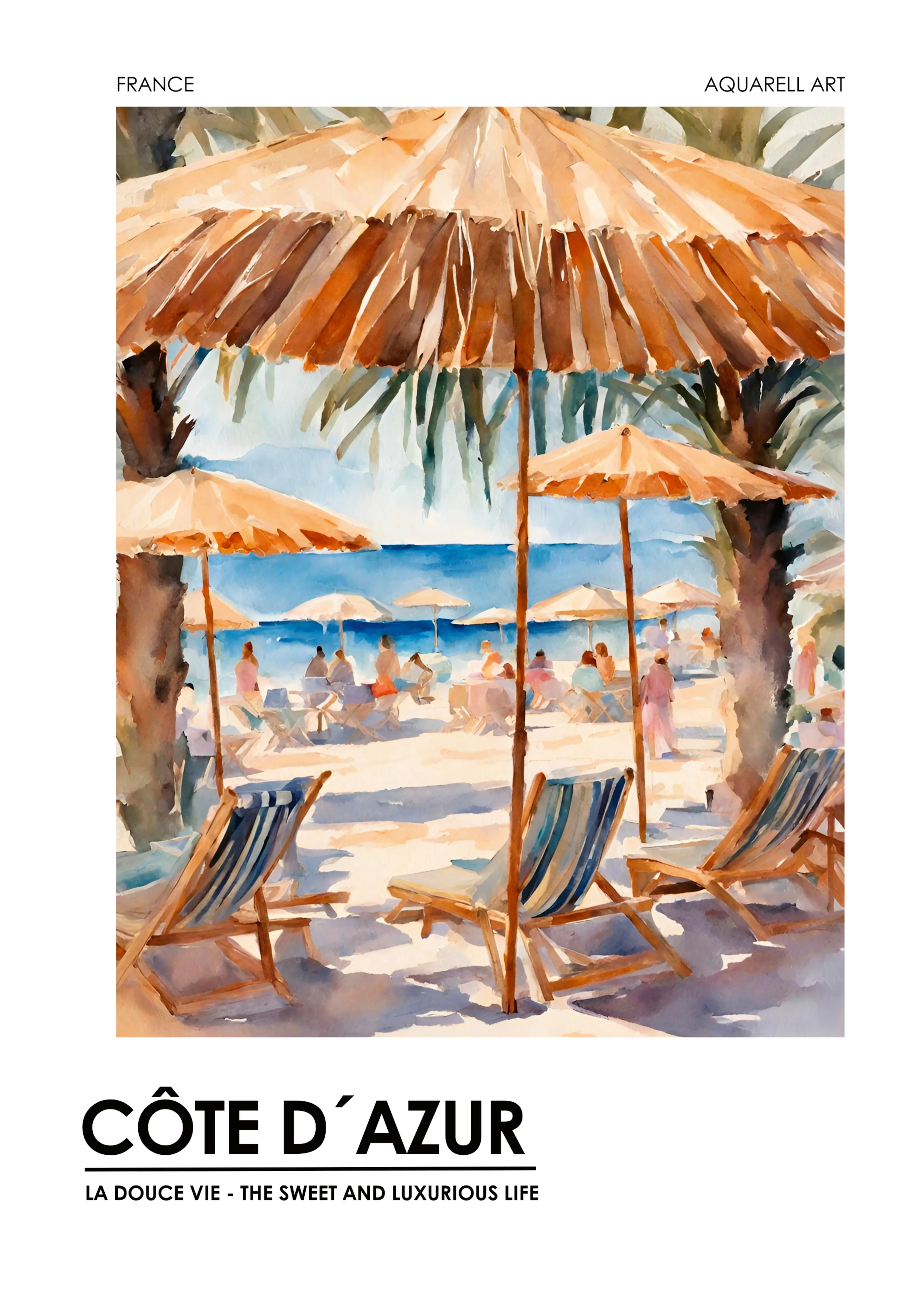 Beige Côte D'azur Poster 0