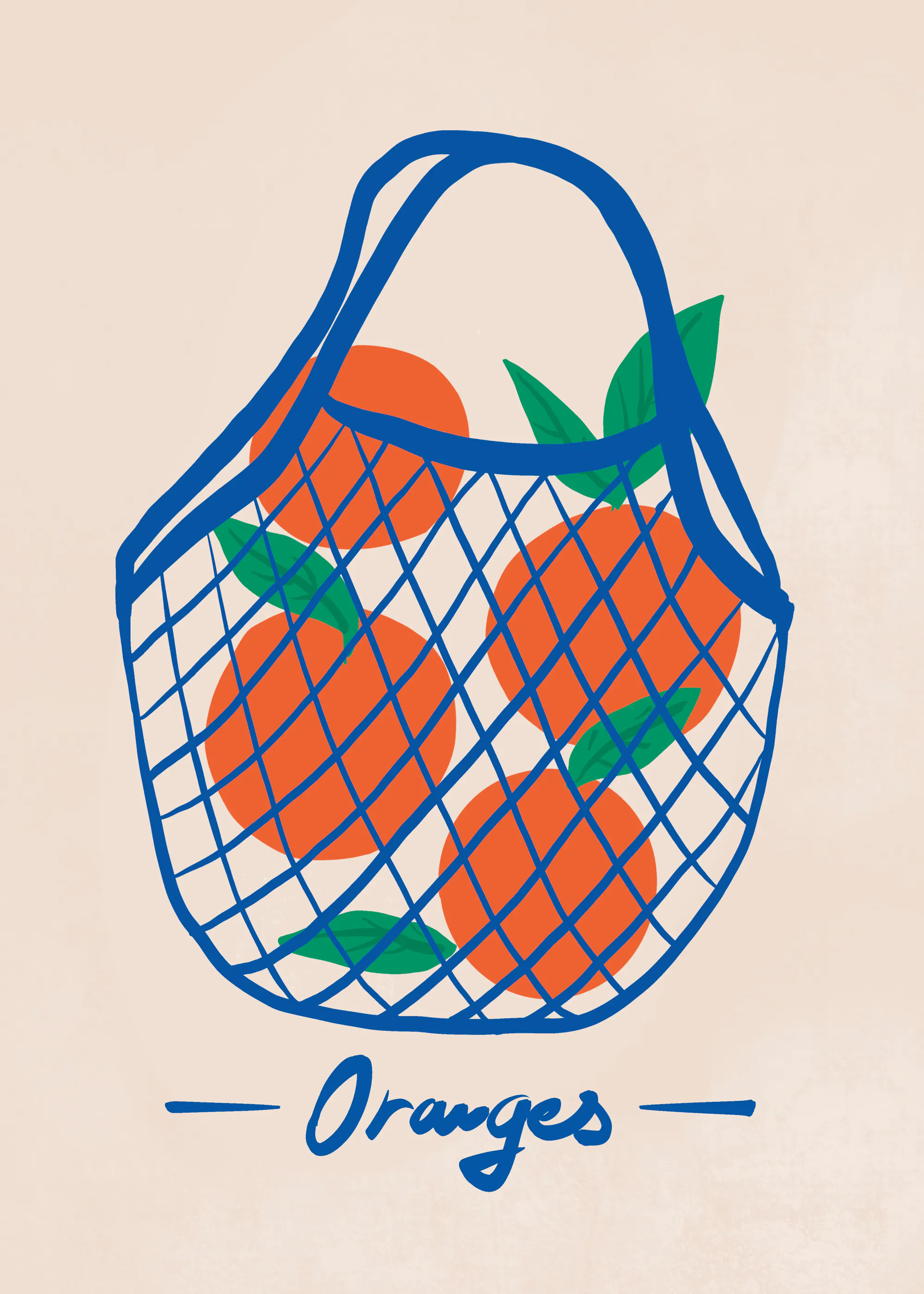 Navy Fresh Oranges Poster 0
