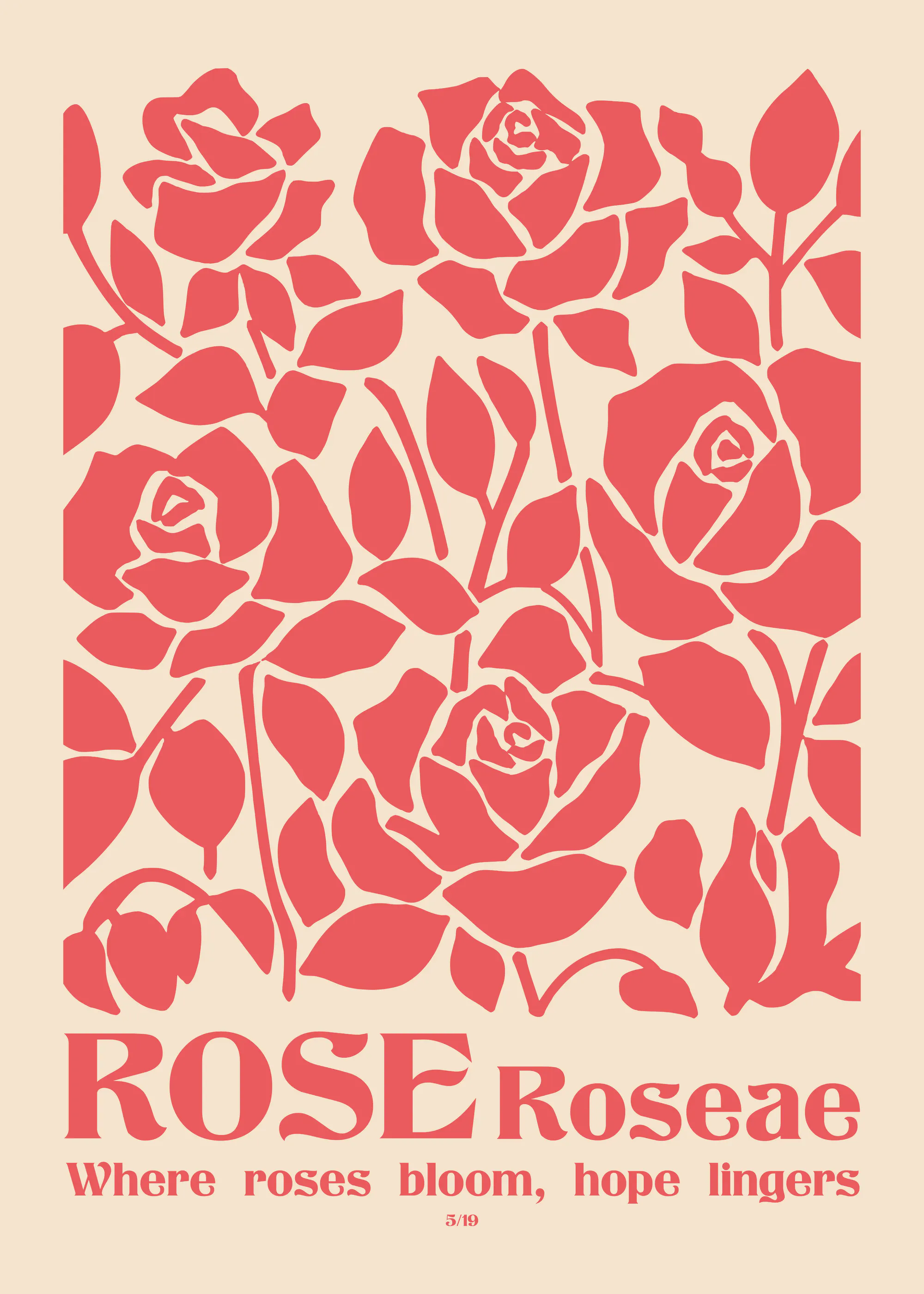 Pink Rose Garden Poster 0
