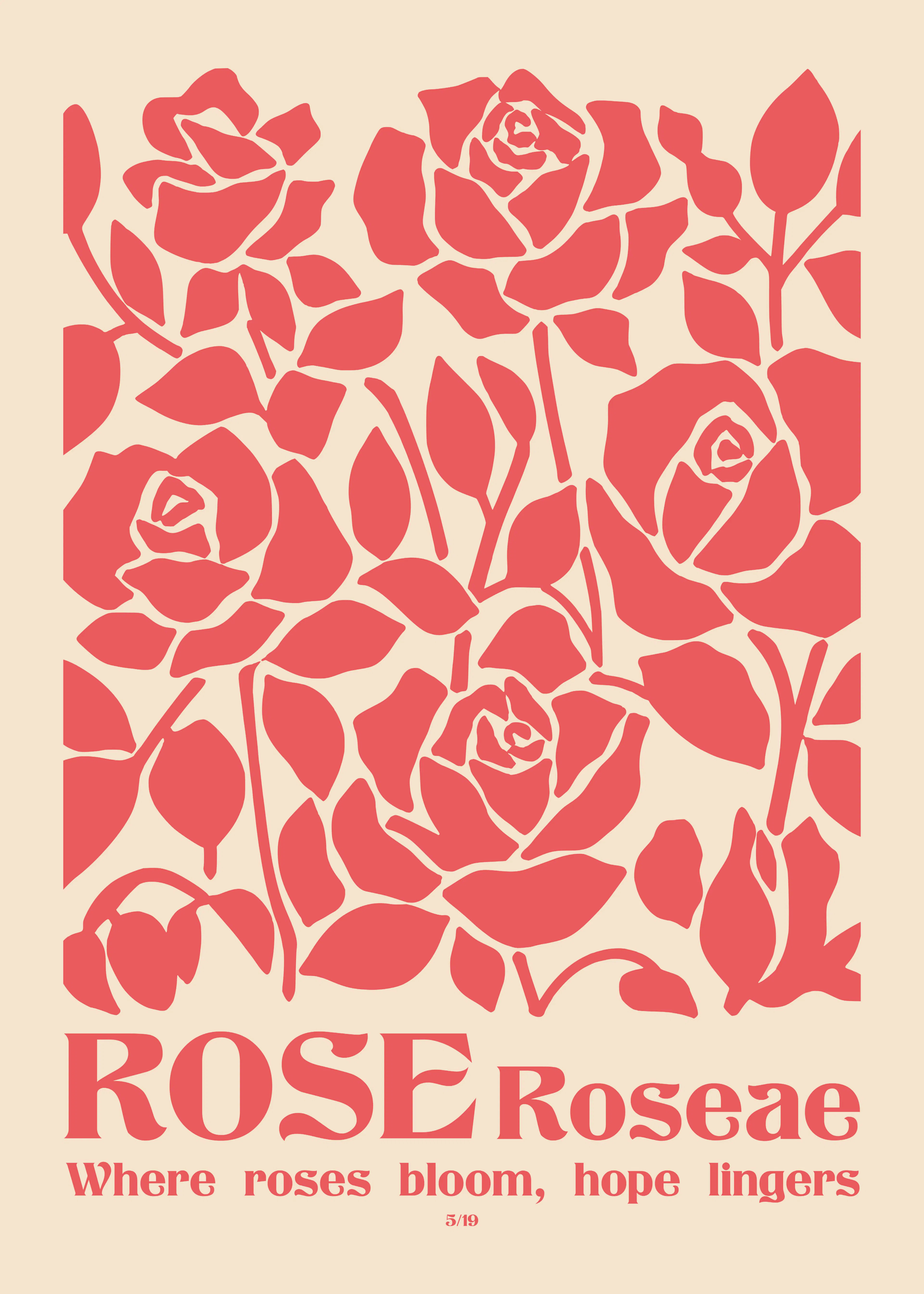 Pink Rose Garden Poster 0