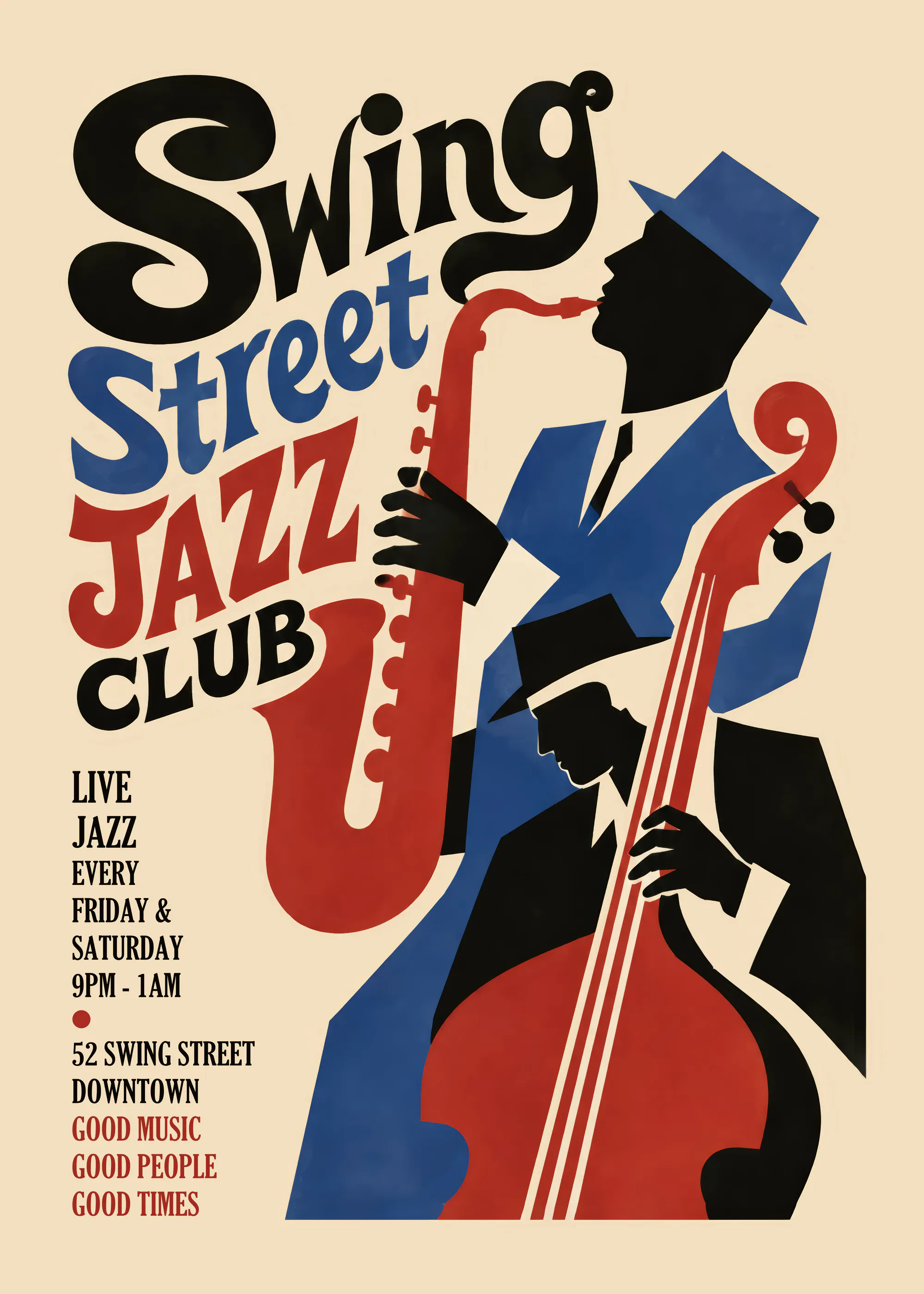 Nuit Swing Jazz Poster 0