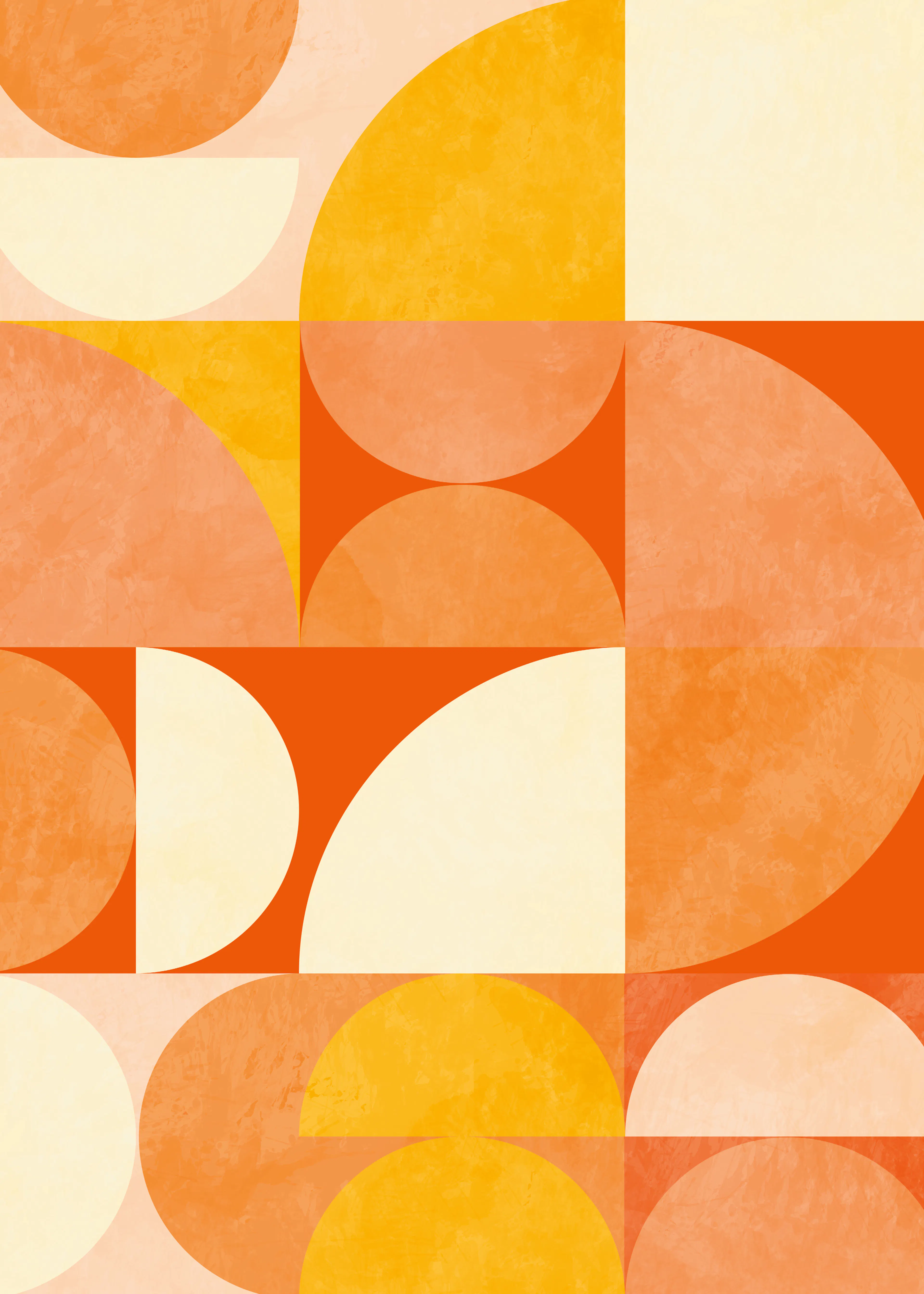 Orange Warm Geometric Poster 0