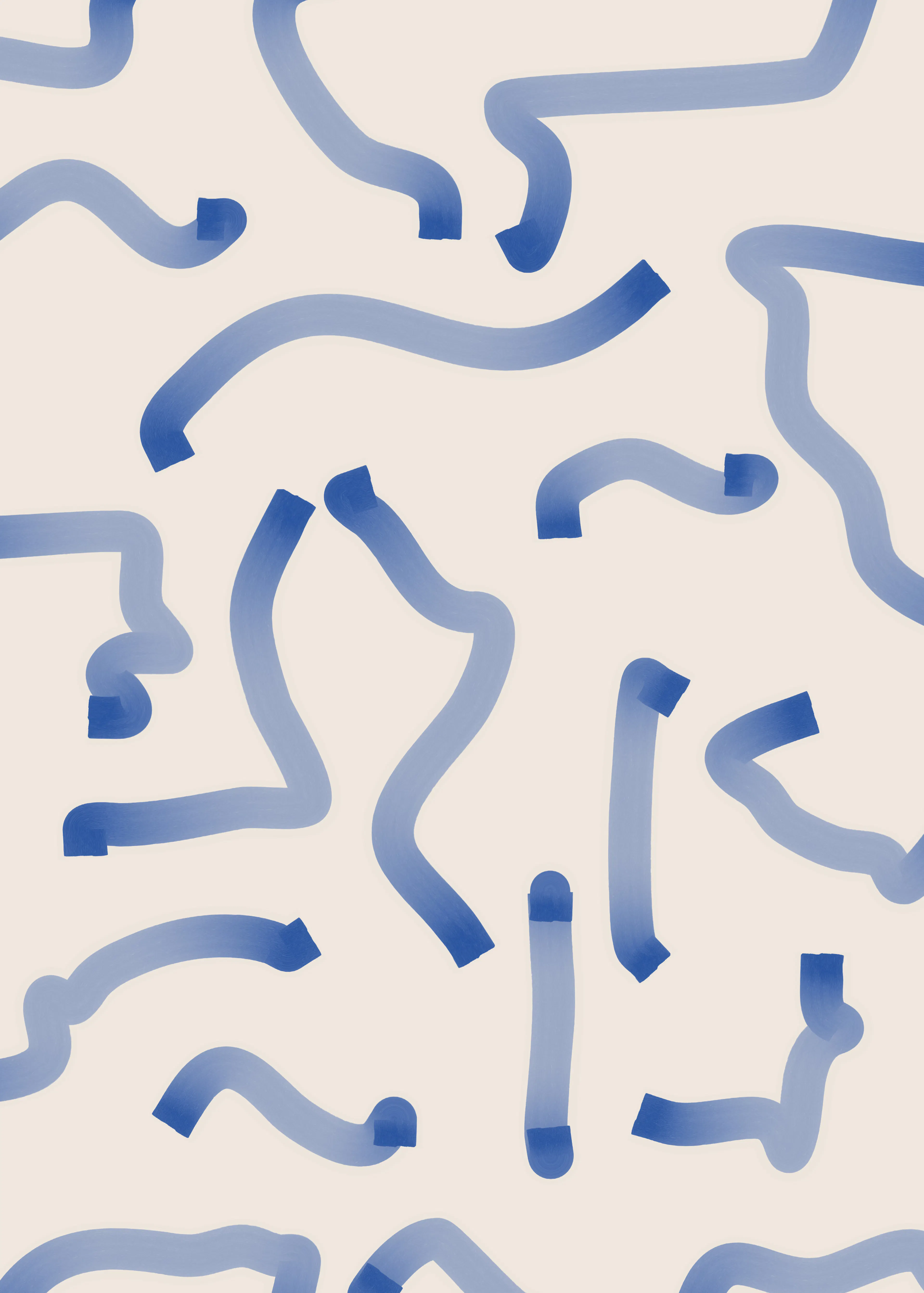 Blue Abstract Lines Poster 0