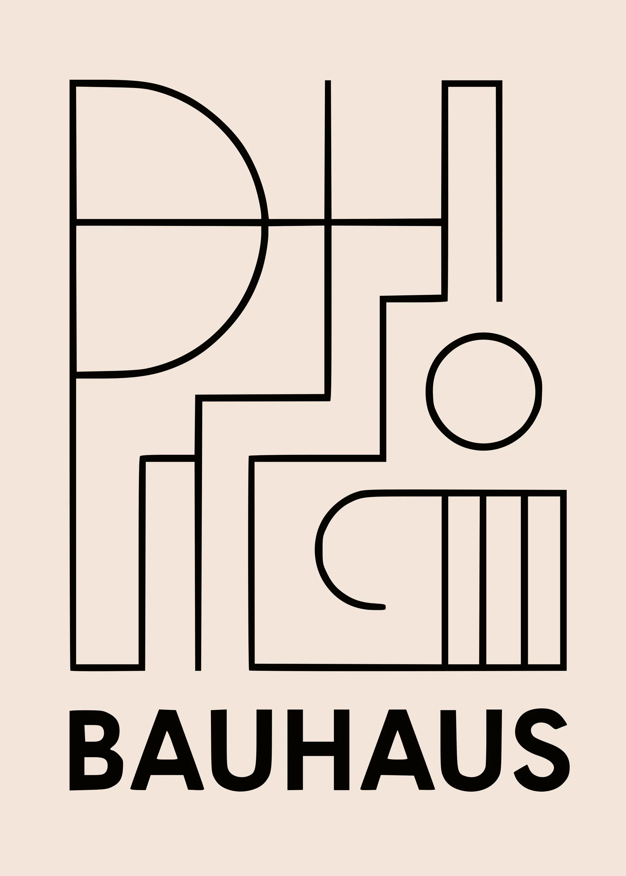 Beige Bauhaus Design Poster 0