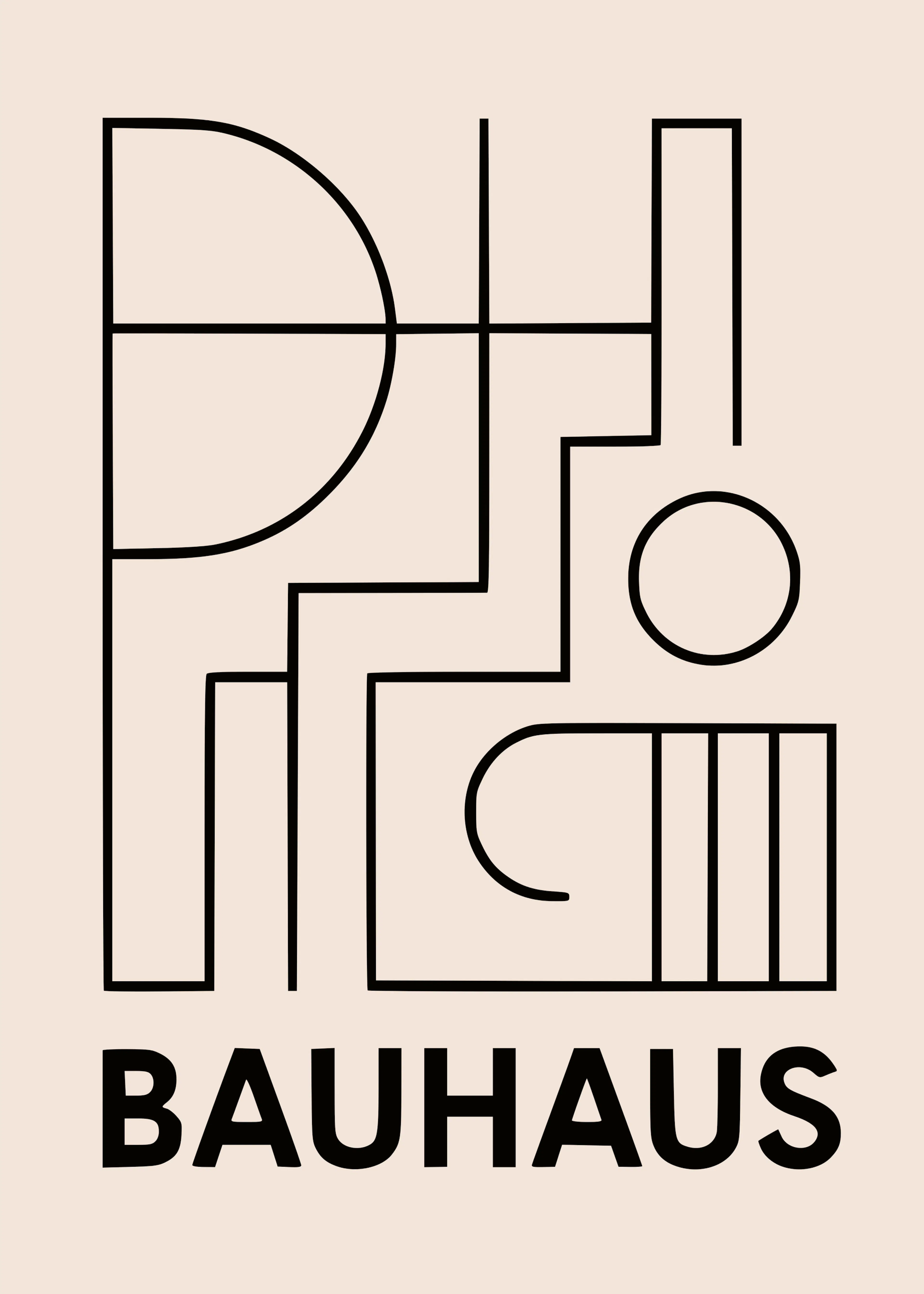 Beige Bauhaus Design Poster 0