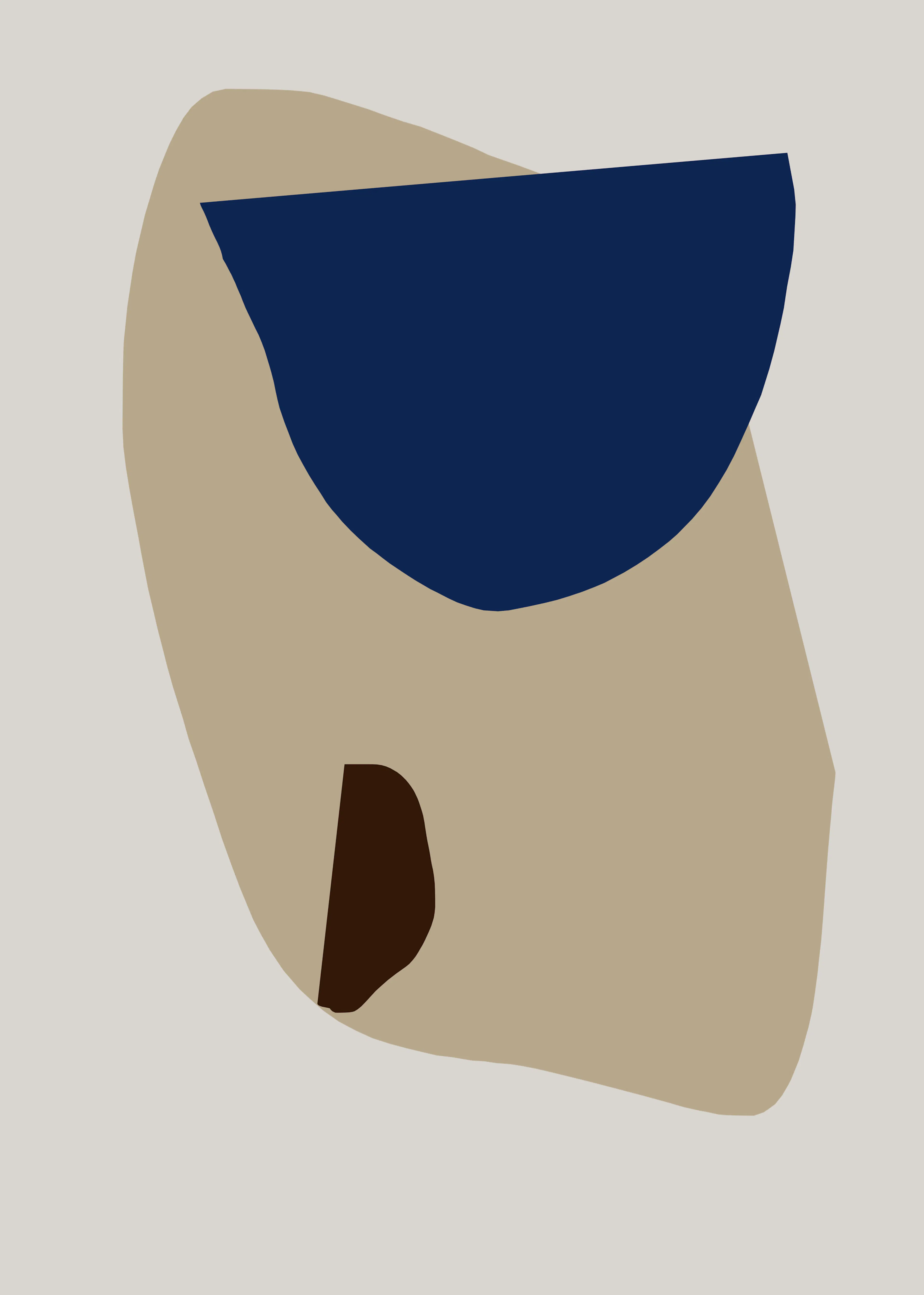 Deep Blue Abstract Shapes Poster 0