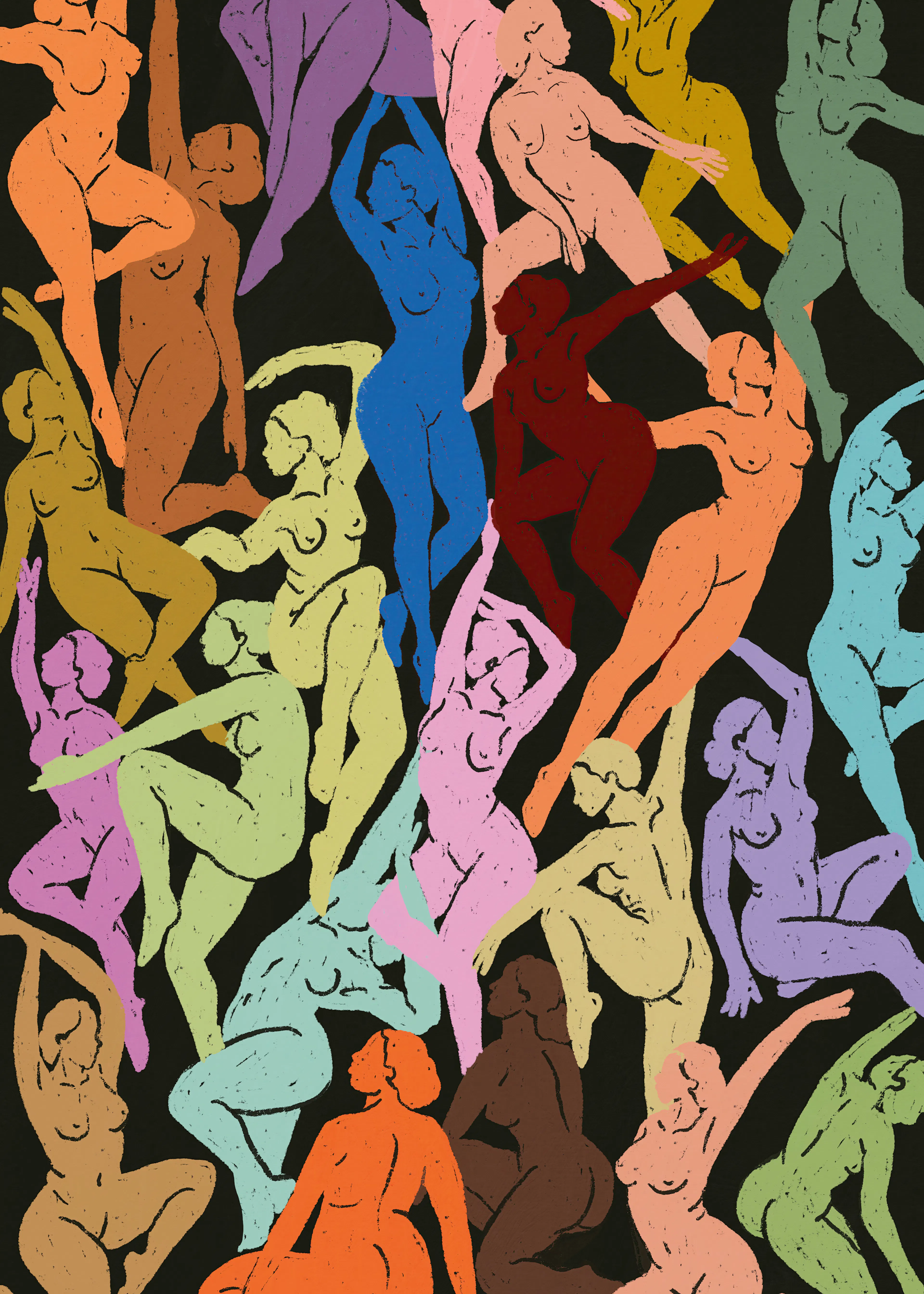Colorful Silhouettes Poster 0