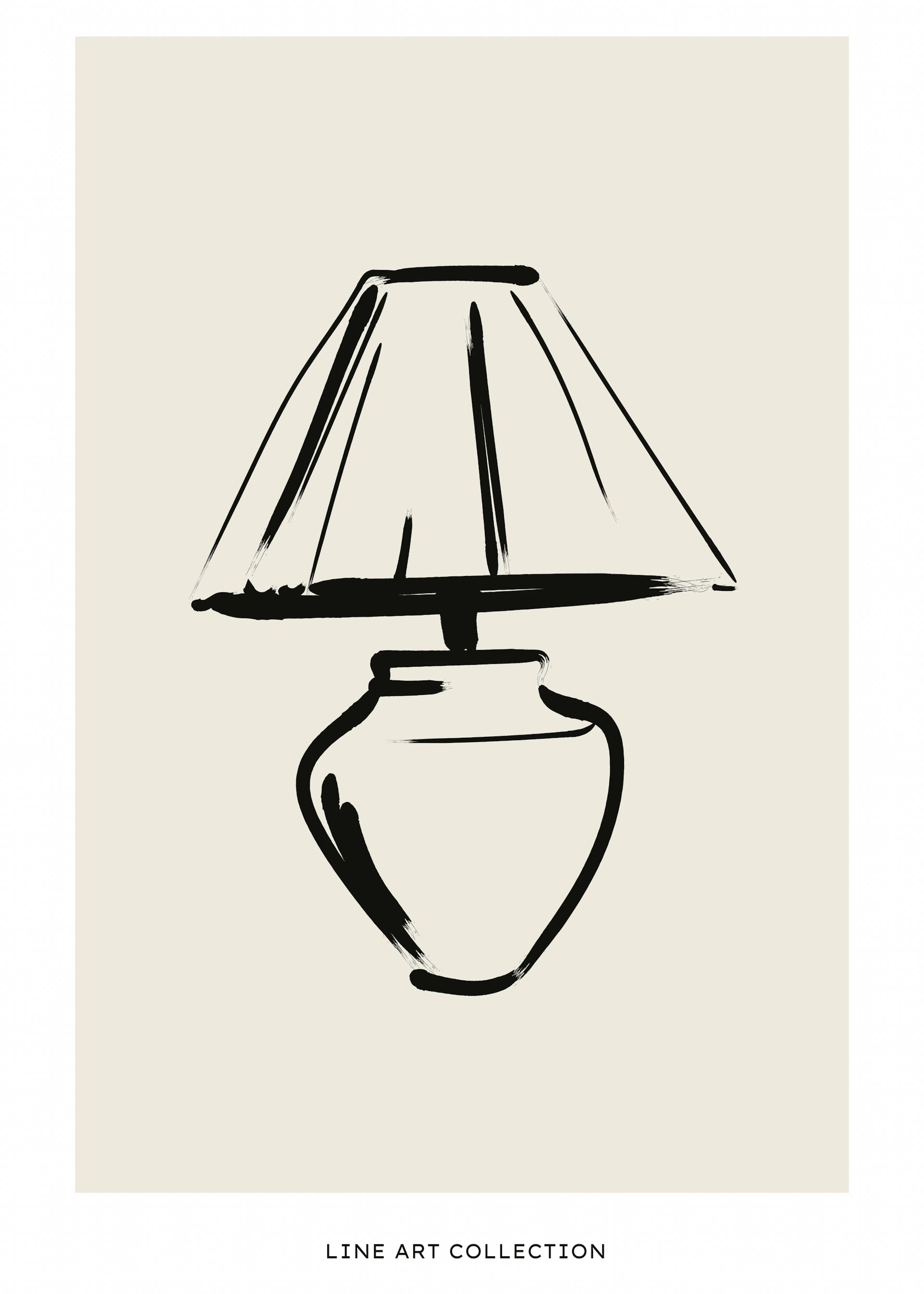 Black Minimalist Lamp Poster 0