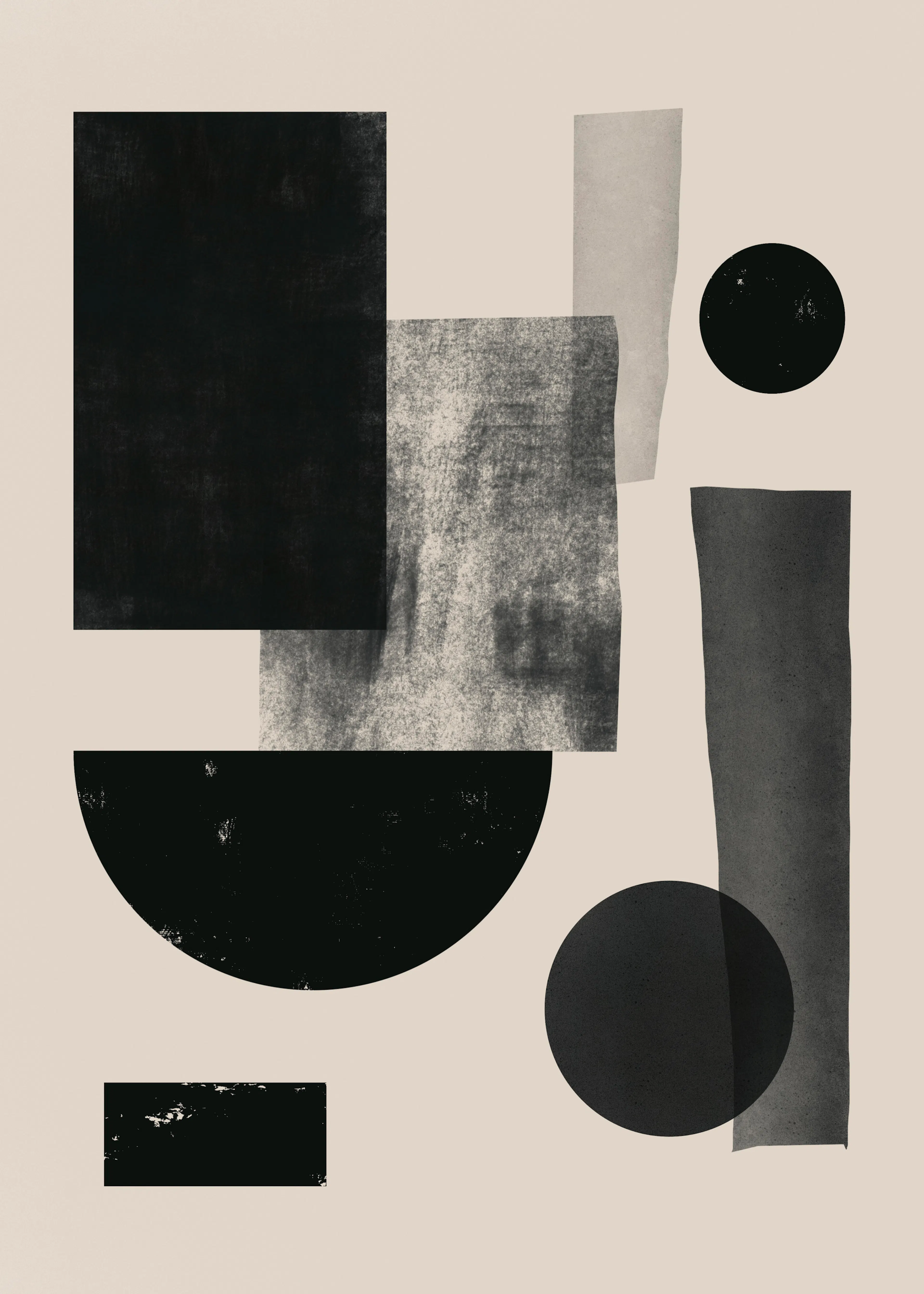 Gray Abstract Balance Poster 0