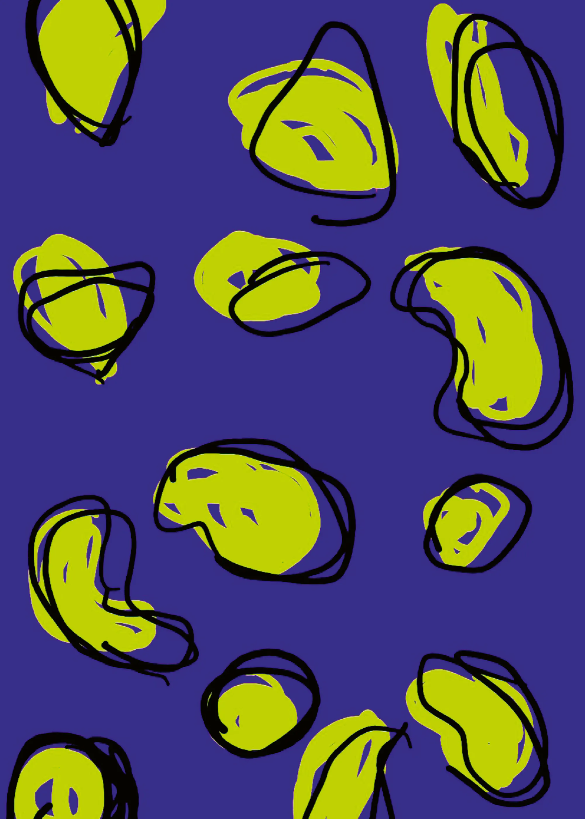 Forme Astratte Blu Elettrico Poster 0