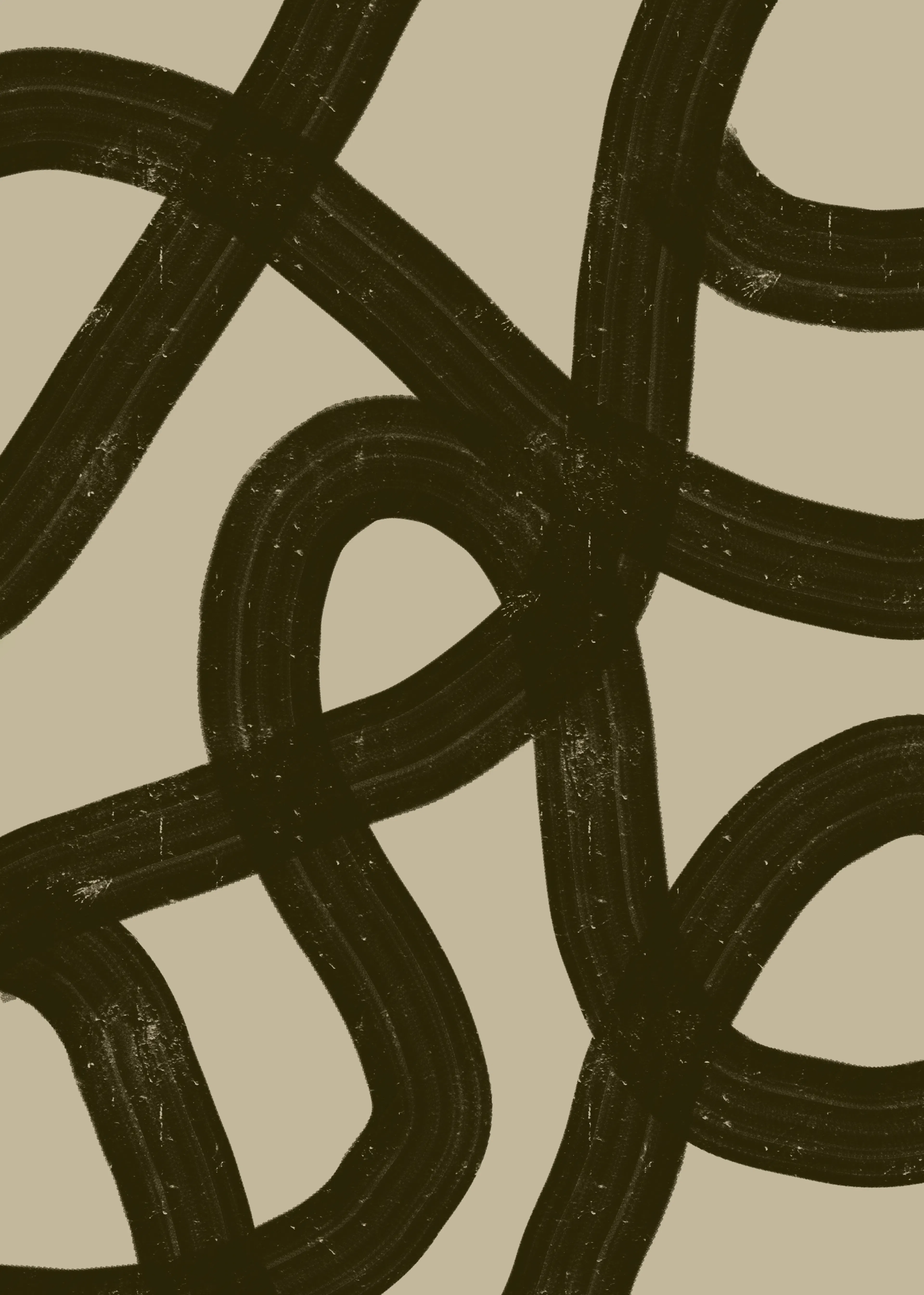 Black Abstract Loops Poster 0