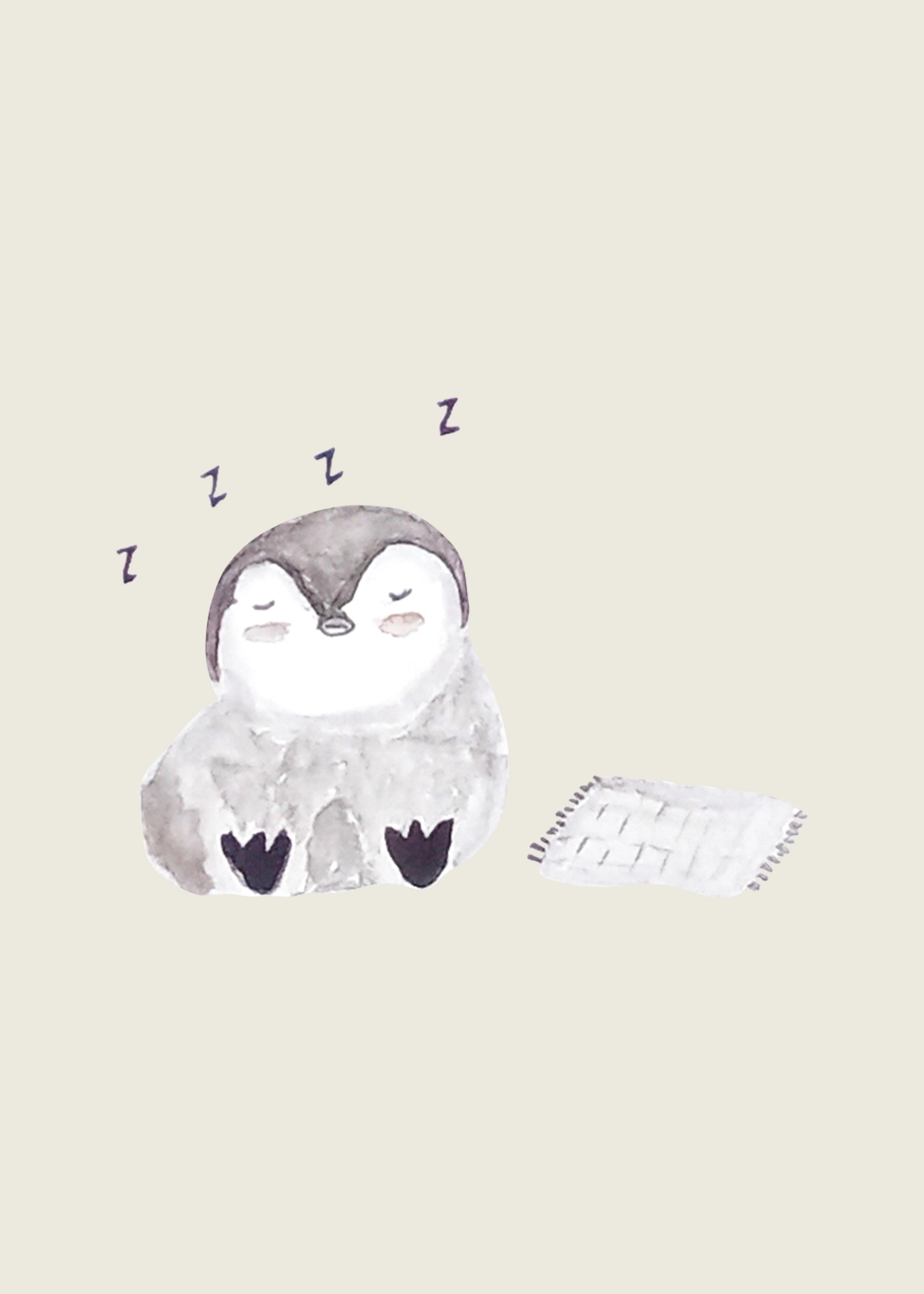 Sleepy Penguin Poster 0